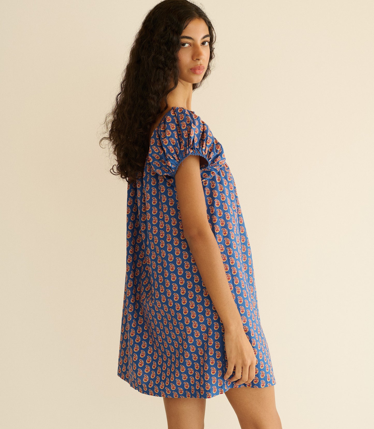 JULIE DRESS -- MAZARINE SUNRISE PAISLEY
