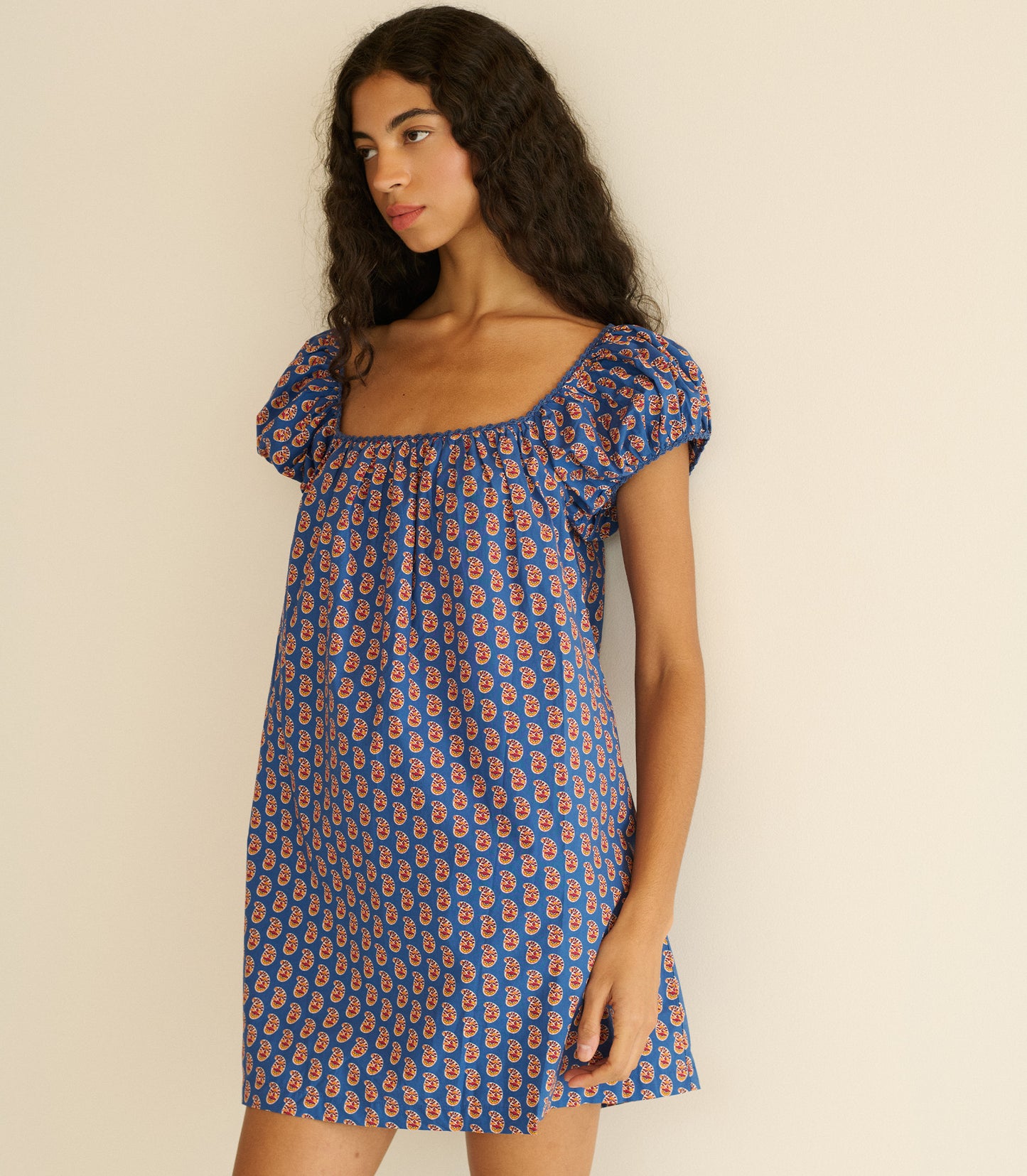 JULIE DRESS -- MAZARINE SUNRISE PAISLEY