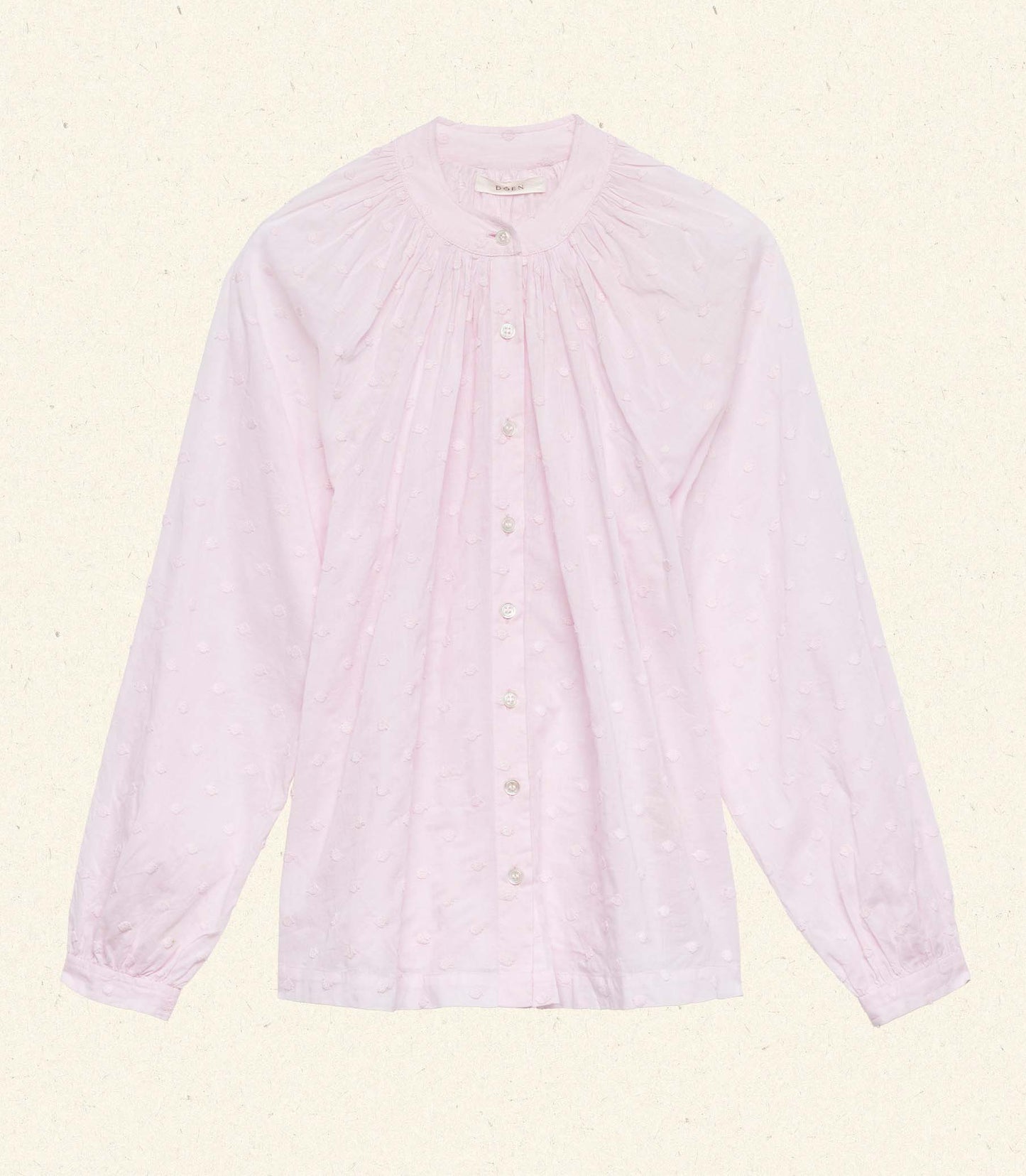 HMD -- JULIENNE TOP -- SOFT ORCHID SWISS DOT