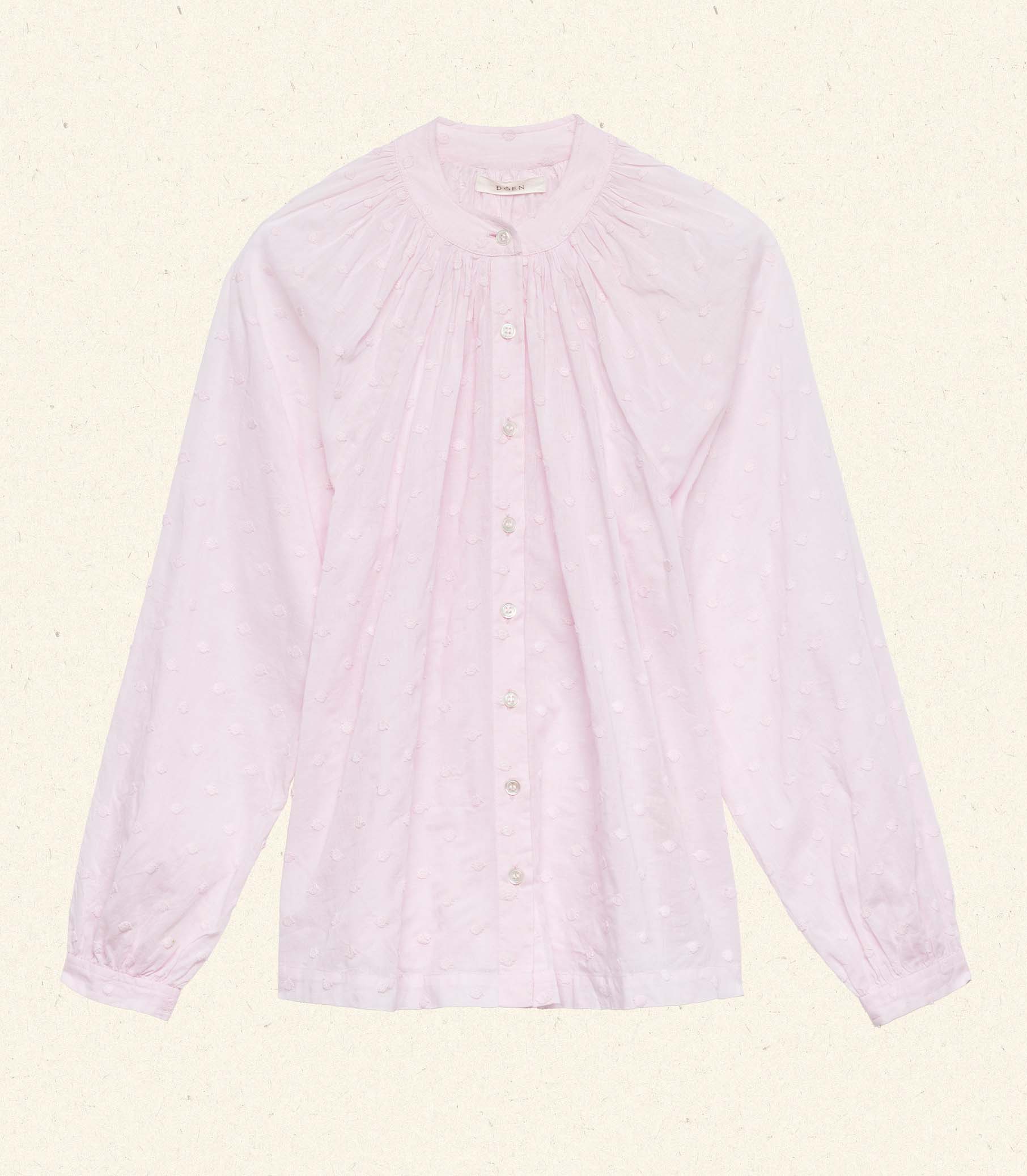 HMD -- JULIENNE TOP -- SOFT ORCHID SWISS DOT view 5
