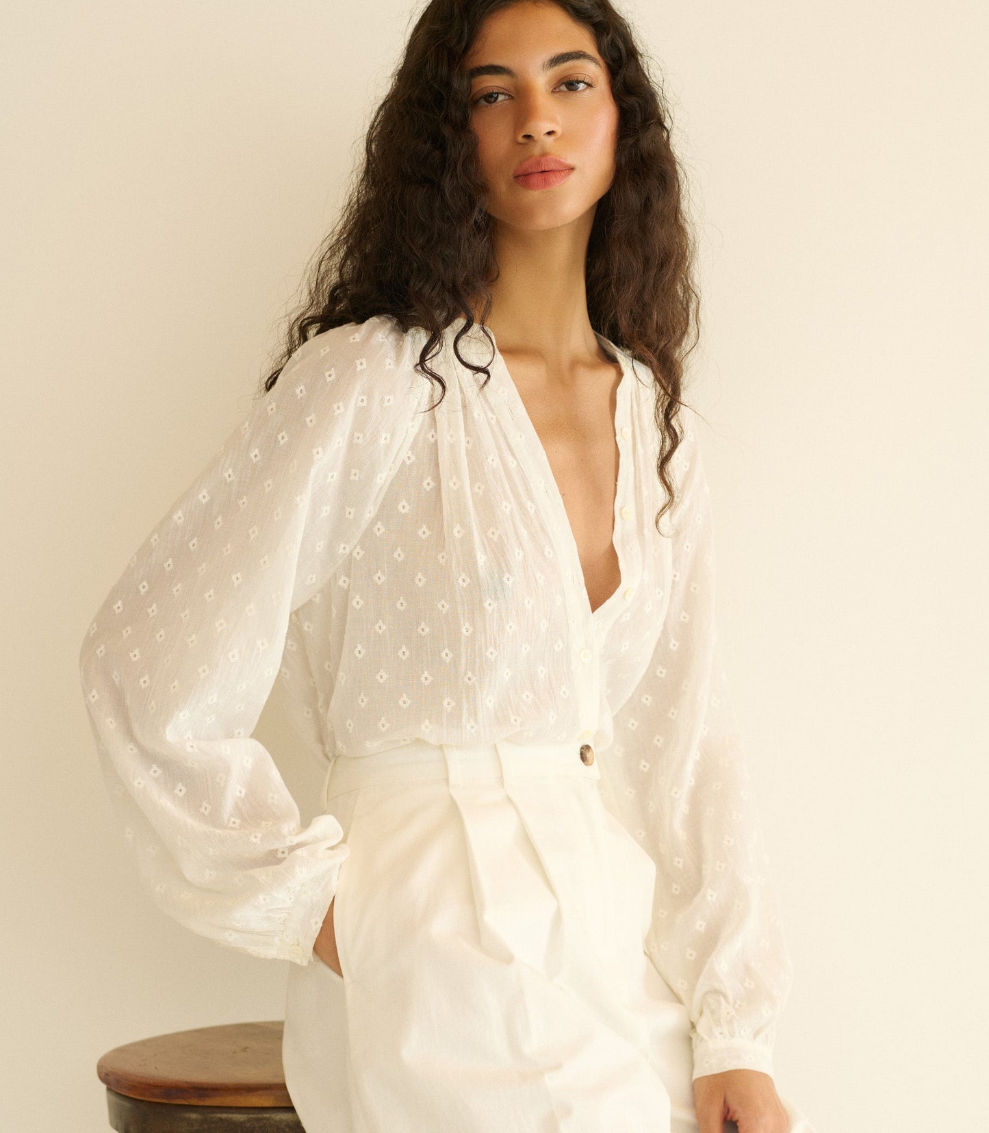 HMD -- JULIENNE TOP -- SALT MARSEILLE EMBROIDERY