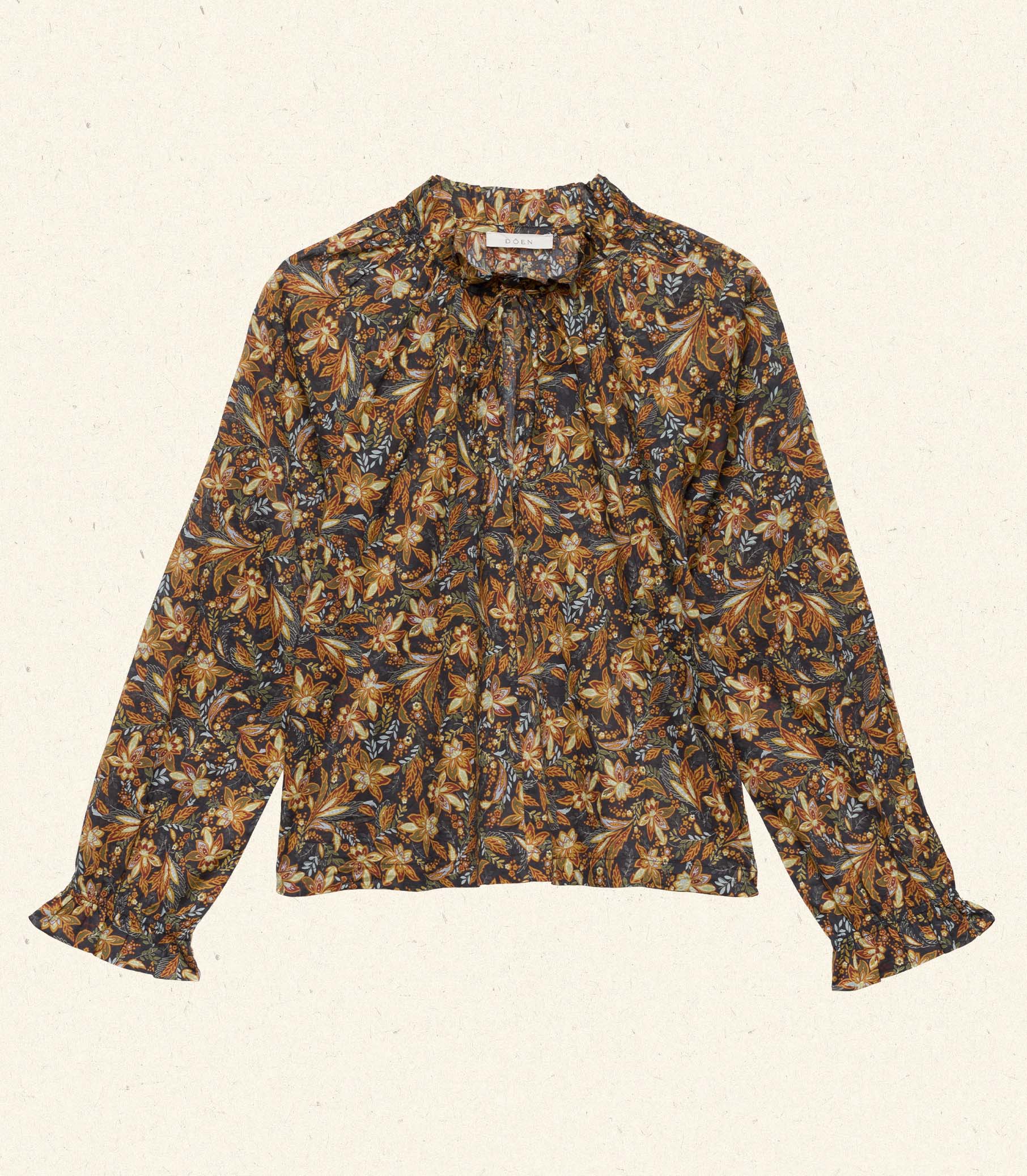 JUNA TOP -- NOIR NARCISSUS FLORAL view 5