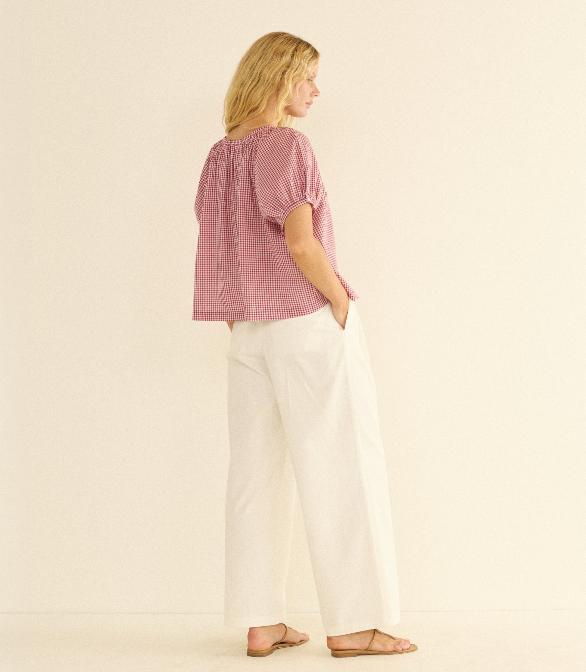 JUNE TOP -- MULBERRY LA MADDALENA GINGHAM view 4
