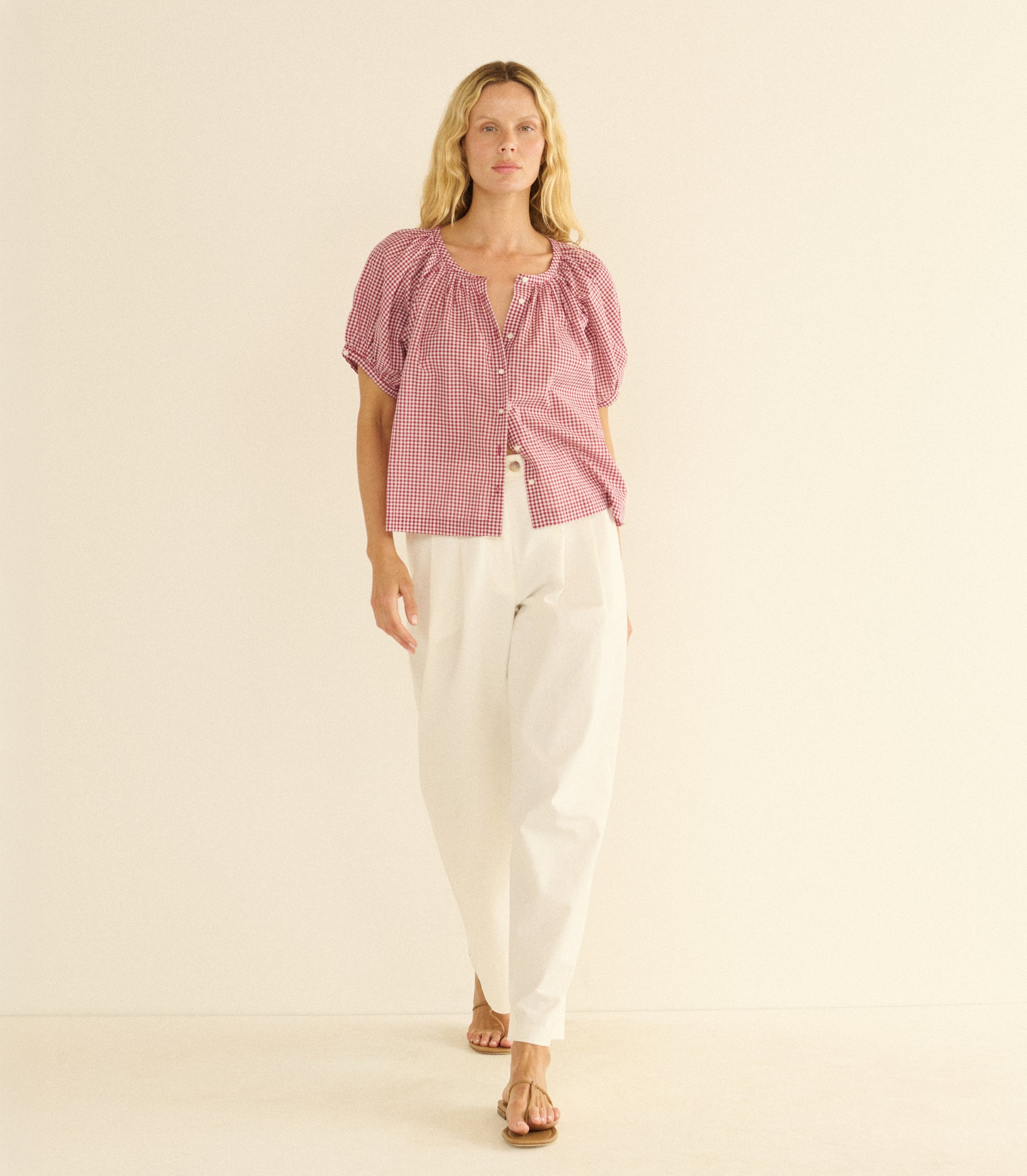 JUNE TOP -- MULBERRY LA MADDALENA GINGHAM view 3
