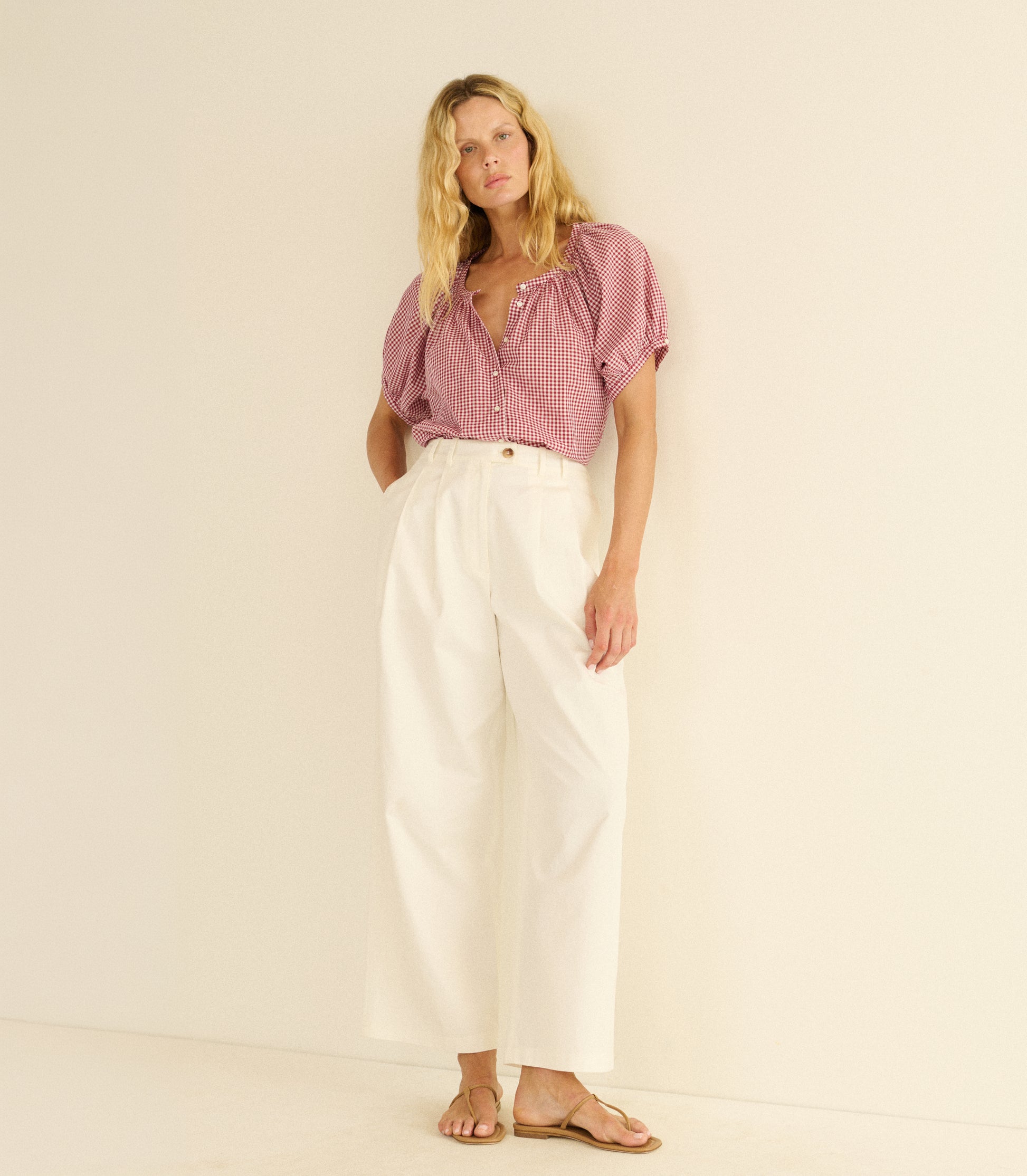 JUNE TOP -- MULBERRY LA MADDALENA GINGHAM view 2

