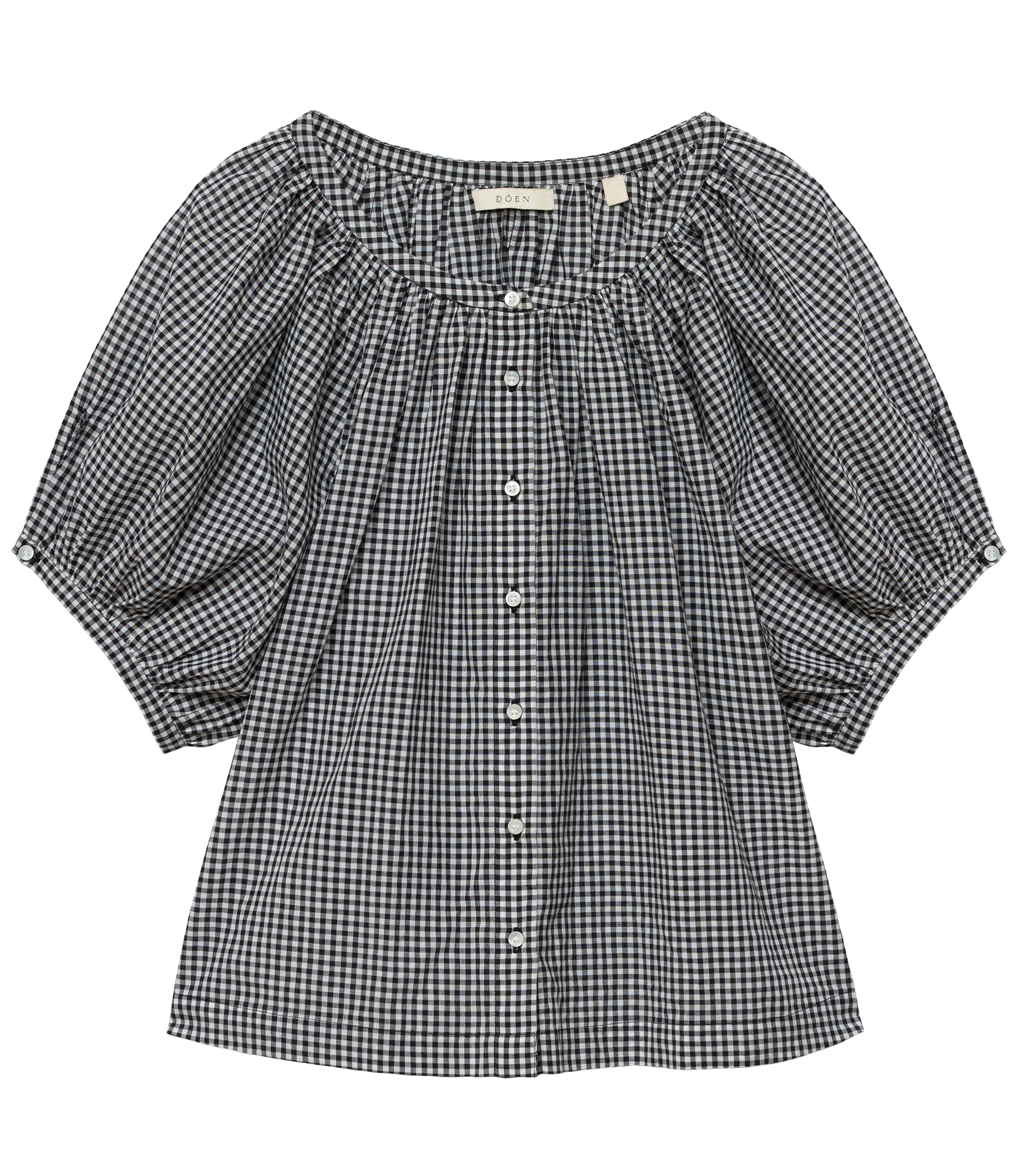 JUNE TOP -- NOIR LA MADDALENA GINGHAM view 10
