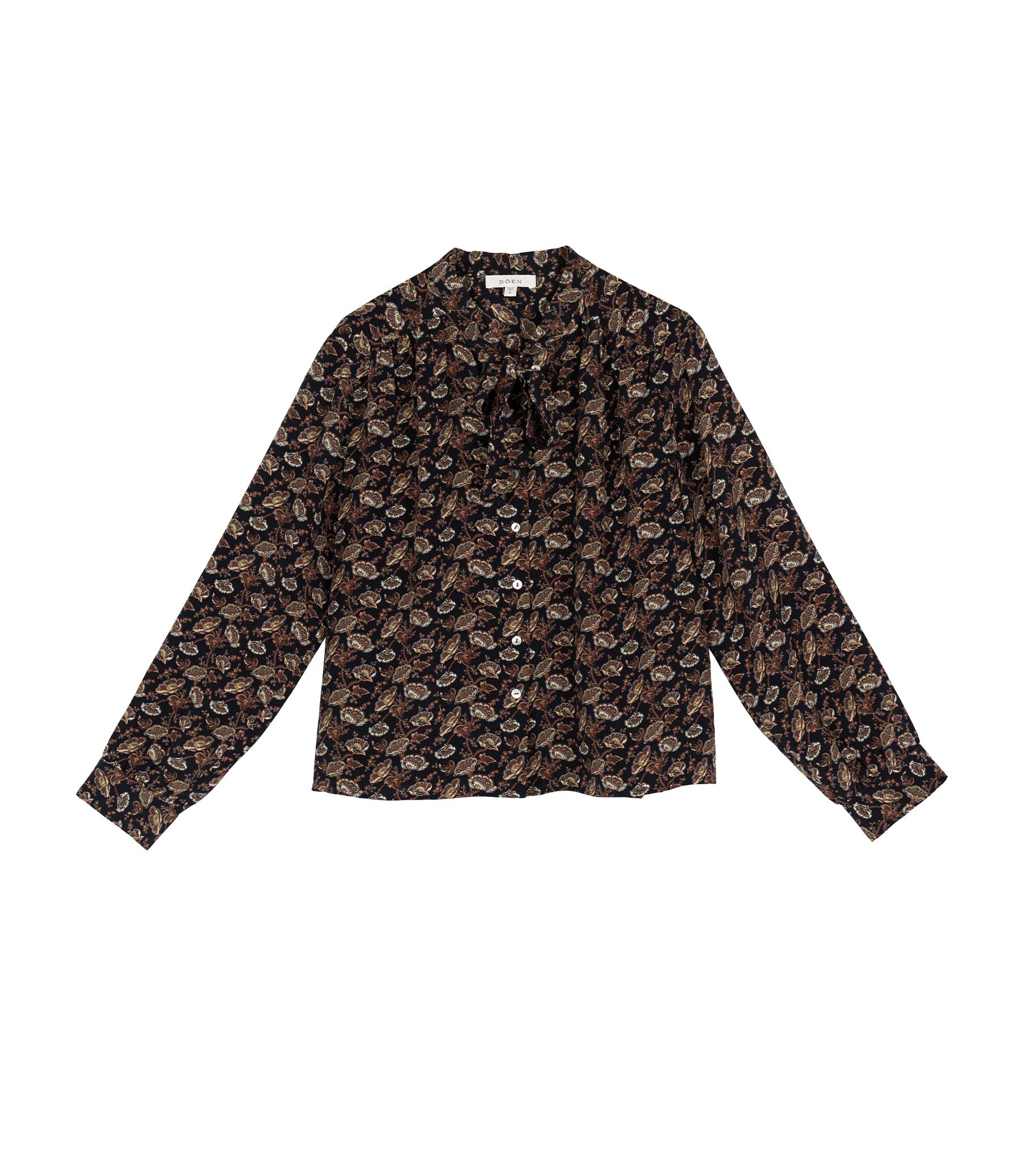HMD -- JUDITH TOP -- NAVY ARBOR ROSE FLORAL view 5