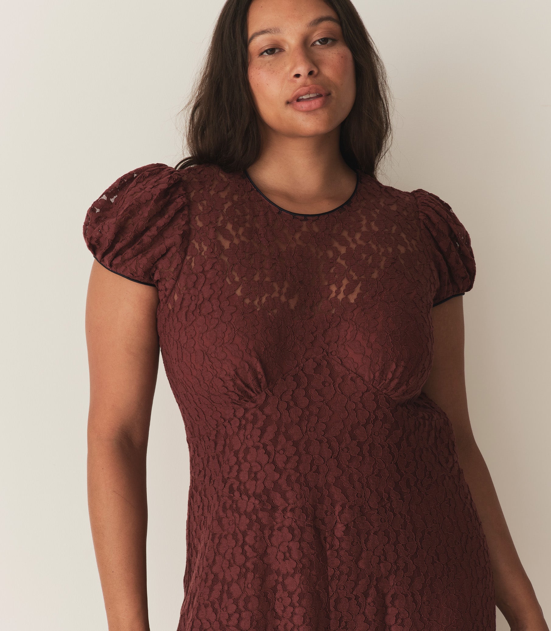 KATARINA DRESS -- BLACK CHERRY view 2