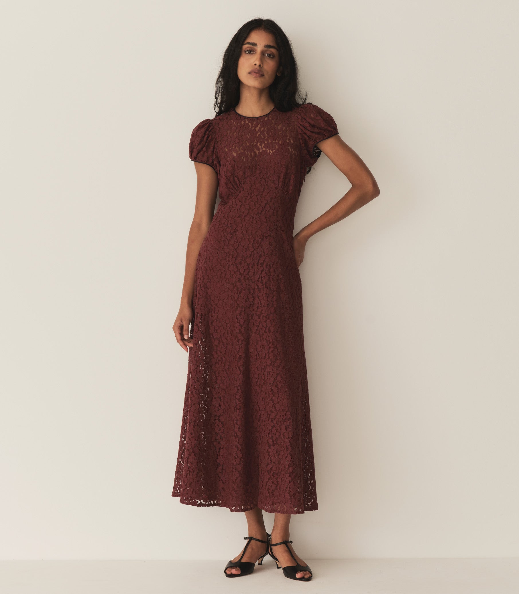 KATARINA DRESS -- BLACK CHERRY view 3