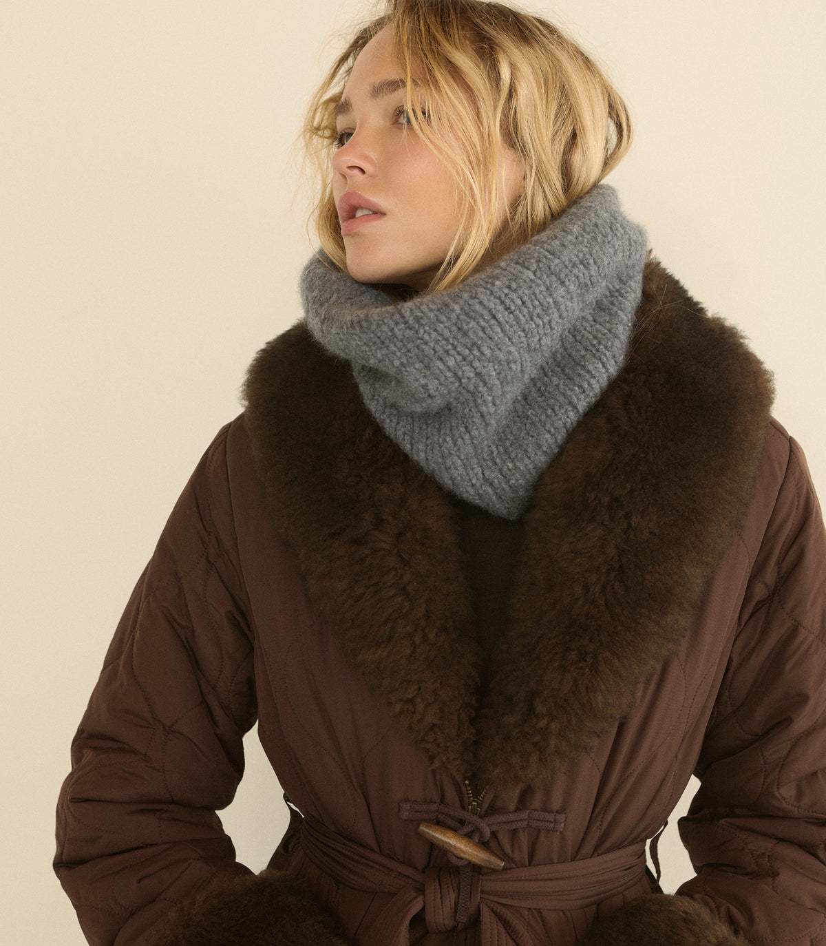KHIONE SCARF -- GRAY WOLF view 1
