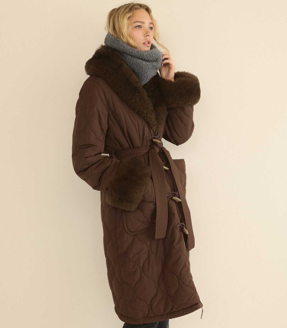 KHIONE SCARF -- GRAY WOLF view 2

