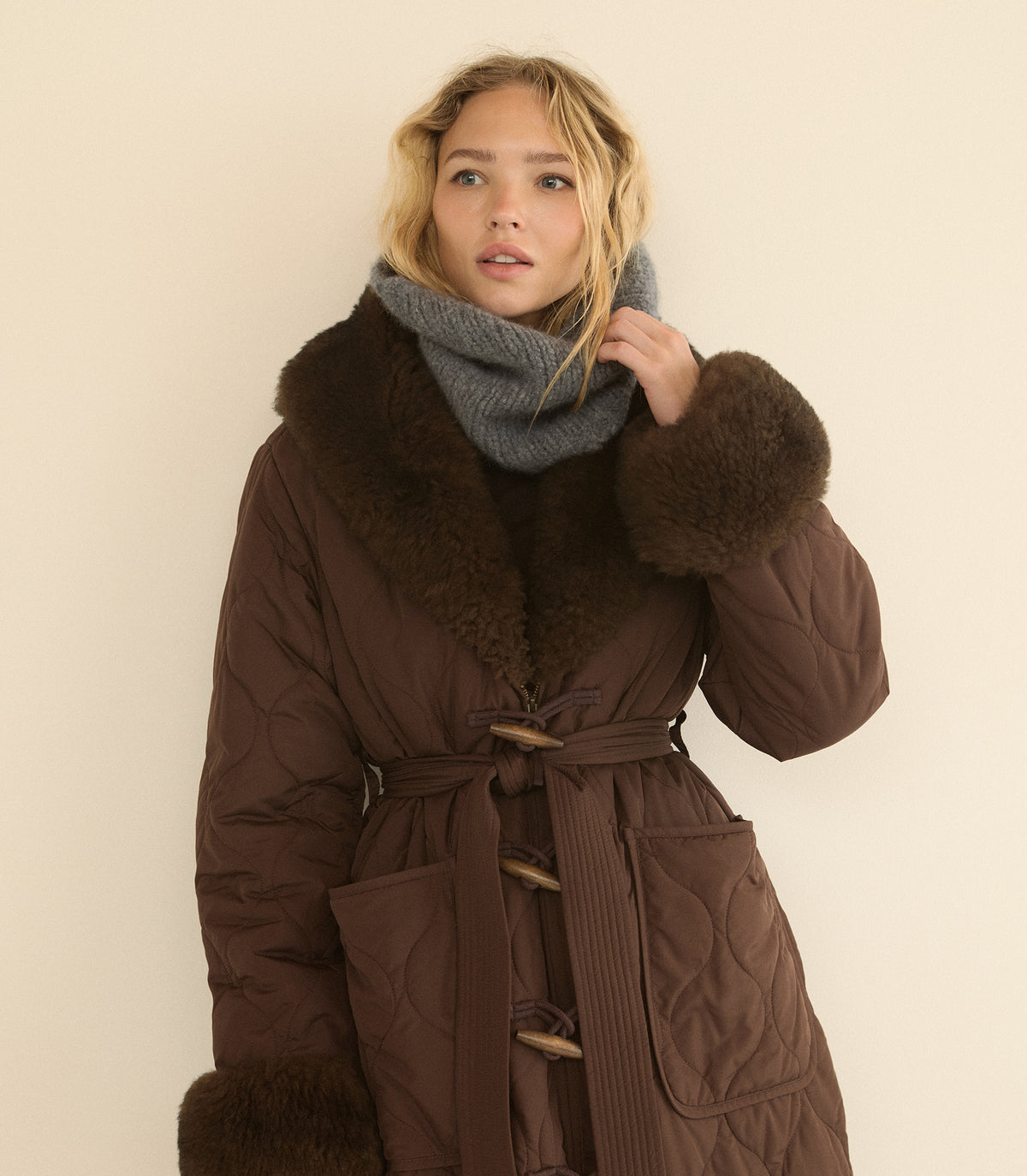 KHIONE SCARF -- GRAY WOLF