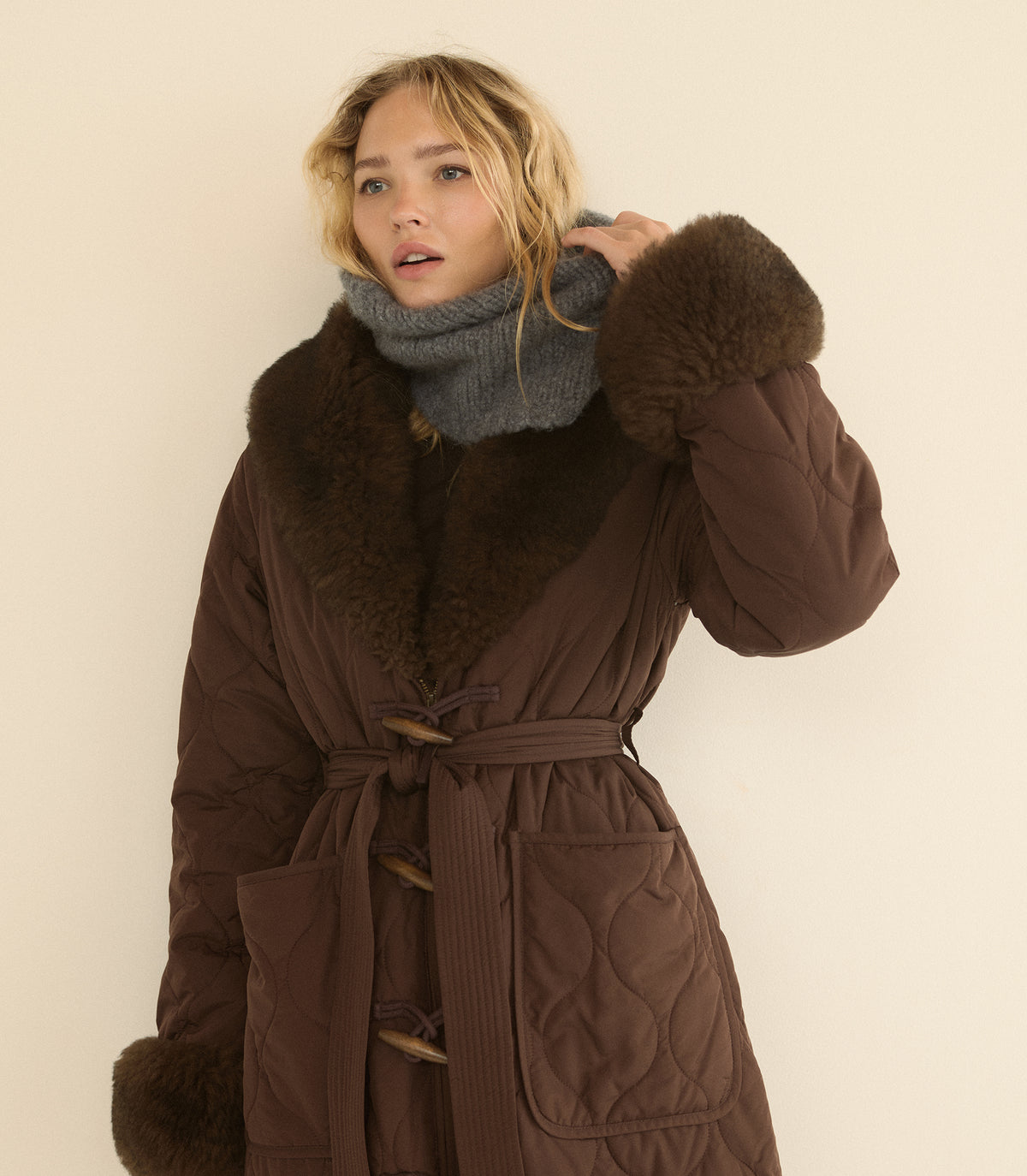 KHIONE SCARF -- GRAY WOLF