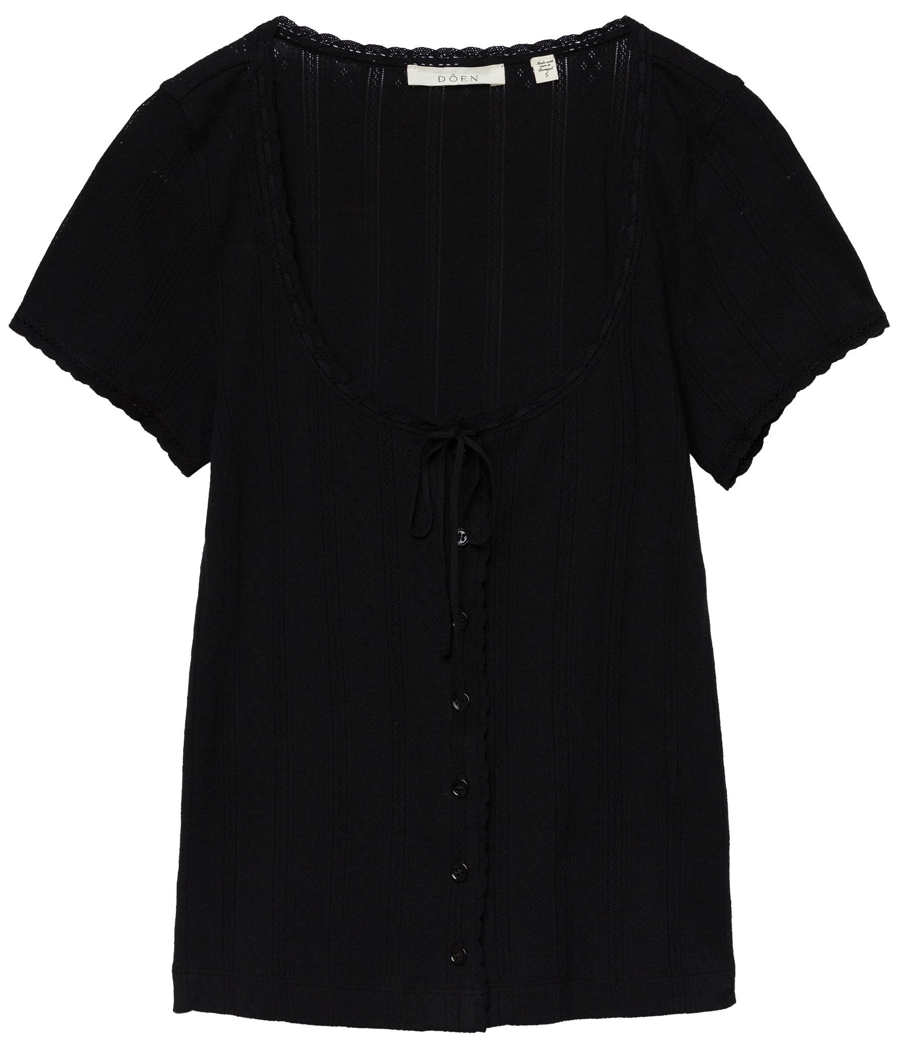 LARA TEE -- BLACK view 6
