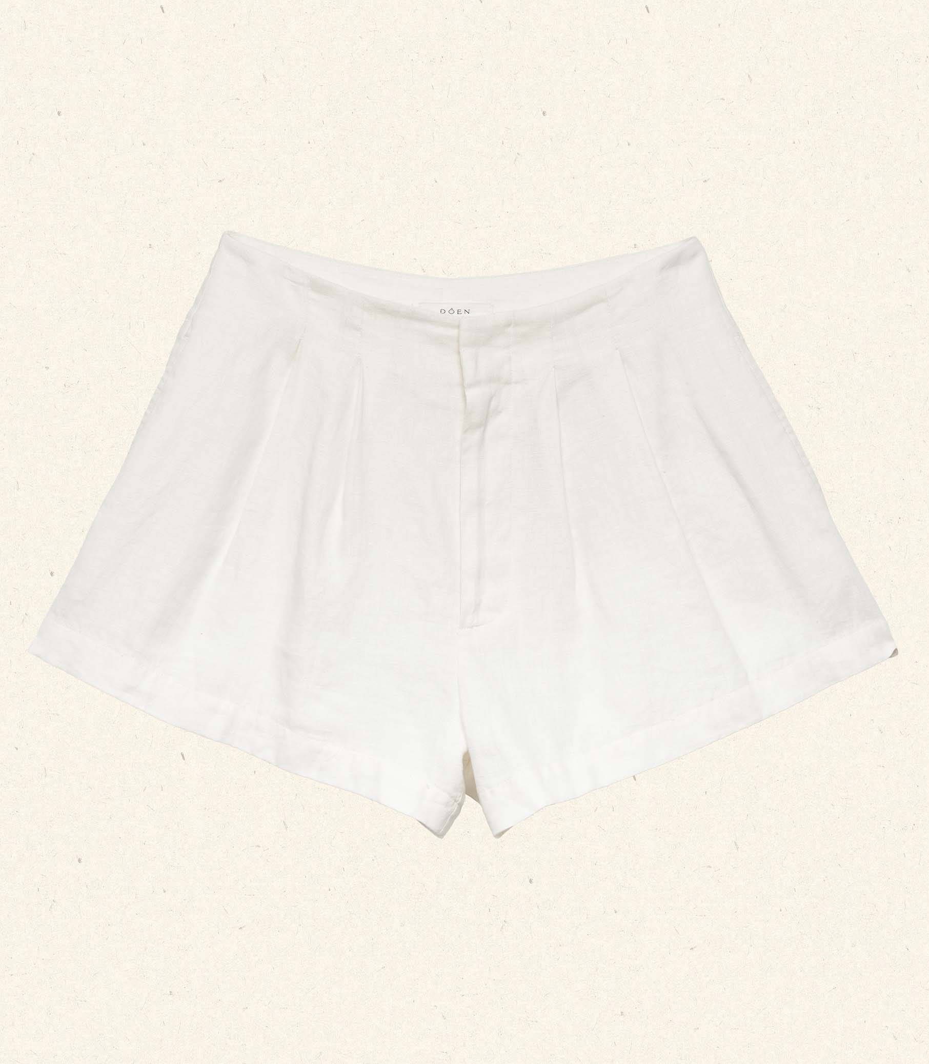 LARUE LINEN SHORT -- SALT view 8
