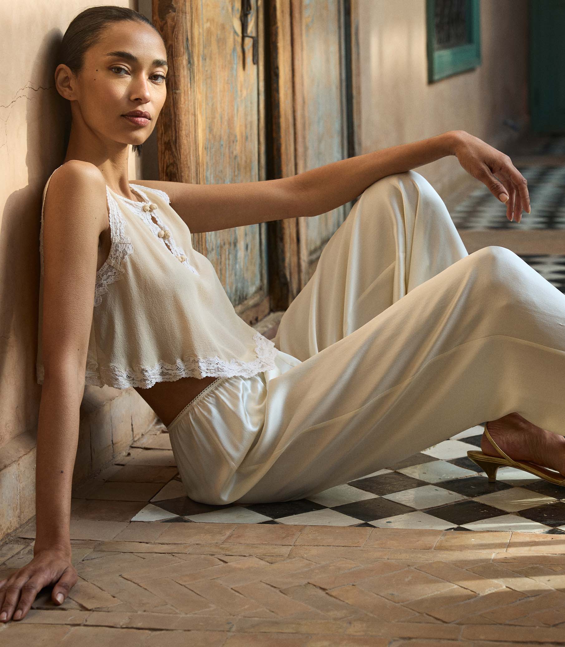 LAVON FRINGE PANT -- CANDLELIGHT view 2
