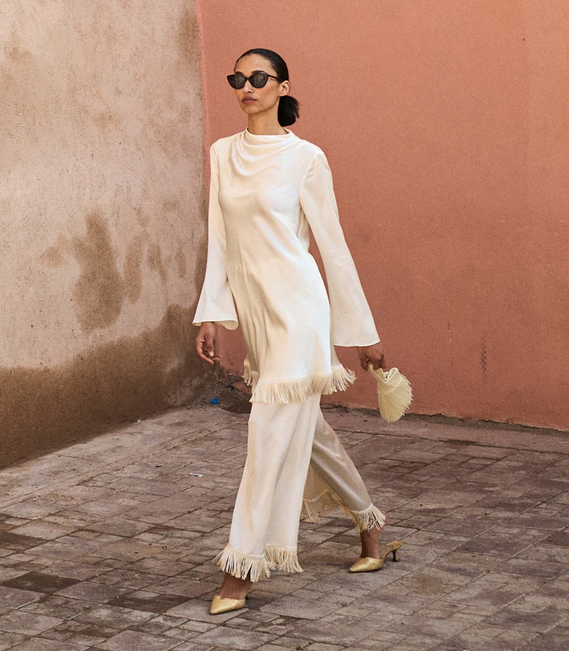 LAVON FRINGE PANT -- CANDLELIGHT view 4
