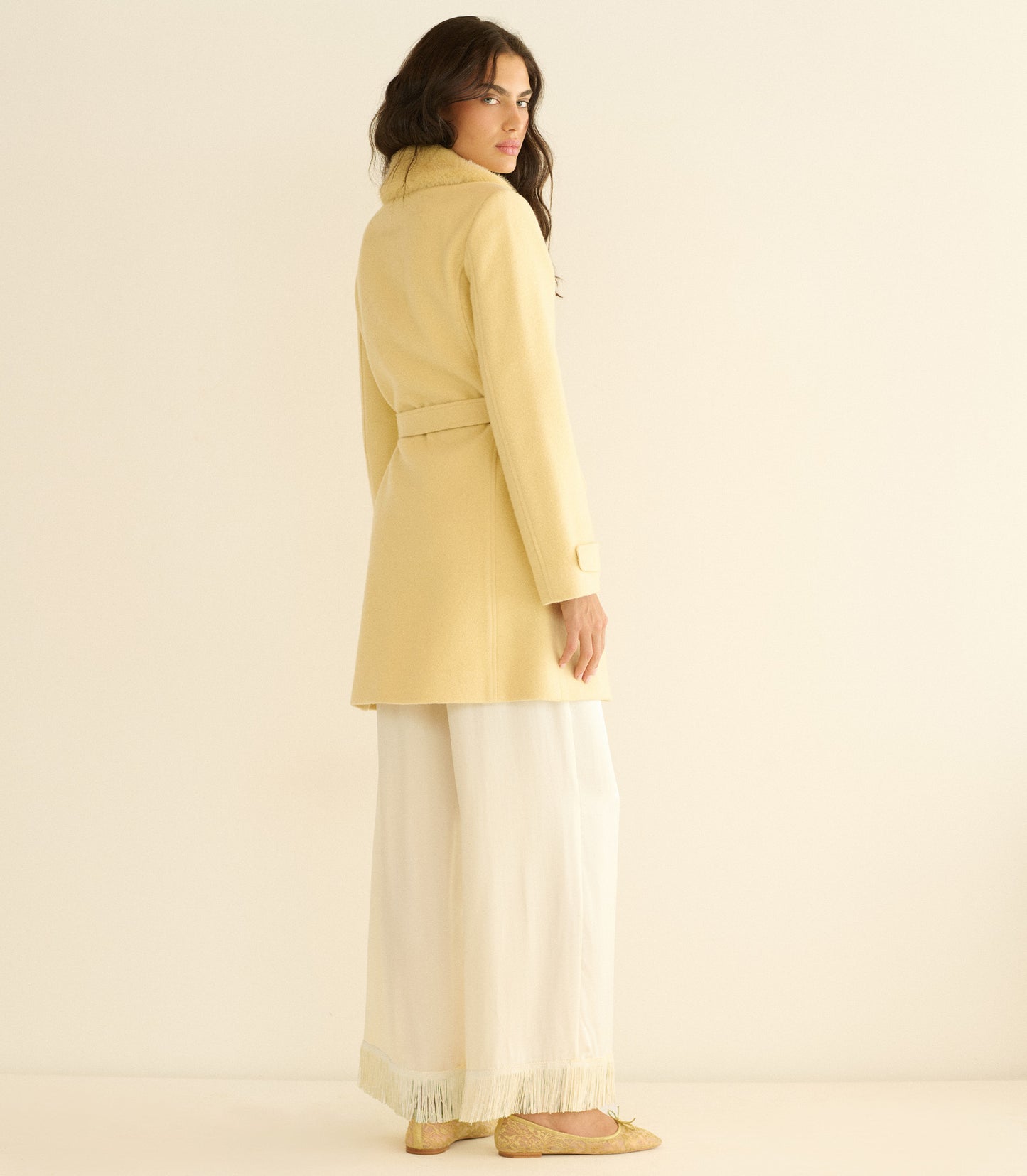 LAVON FRINGE PANT -- CANDLELIGHT