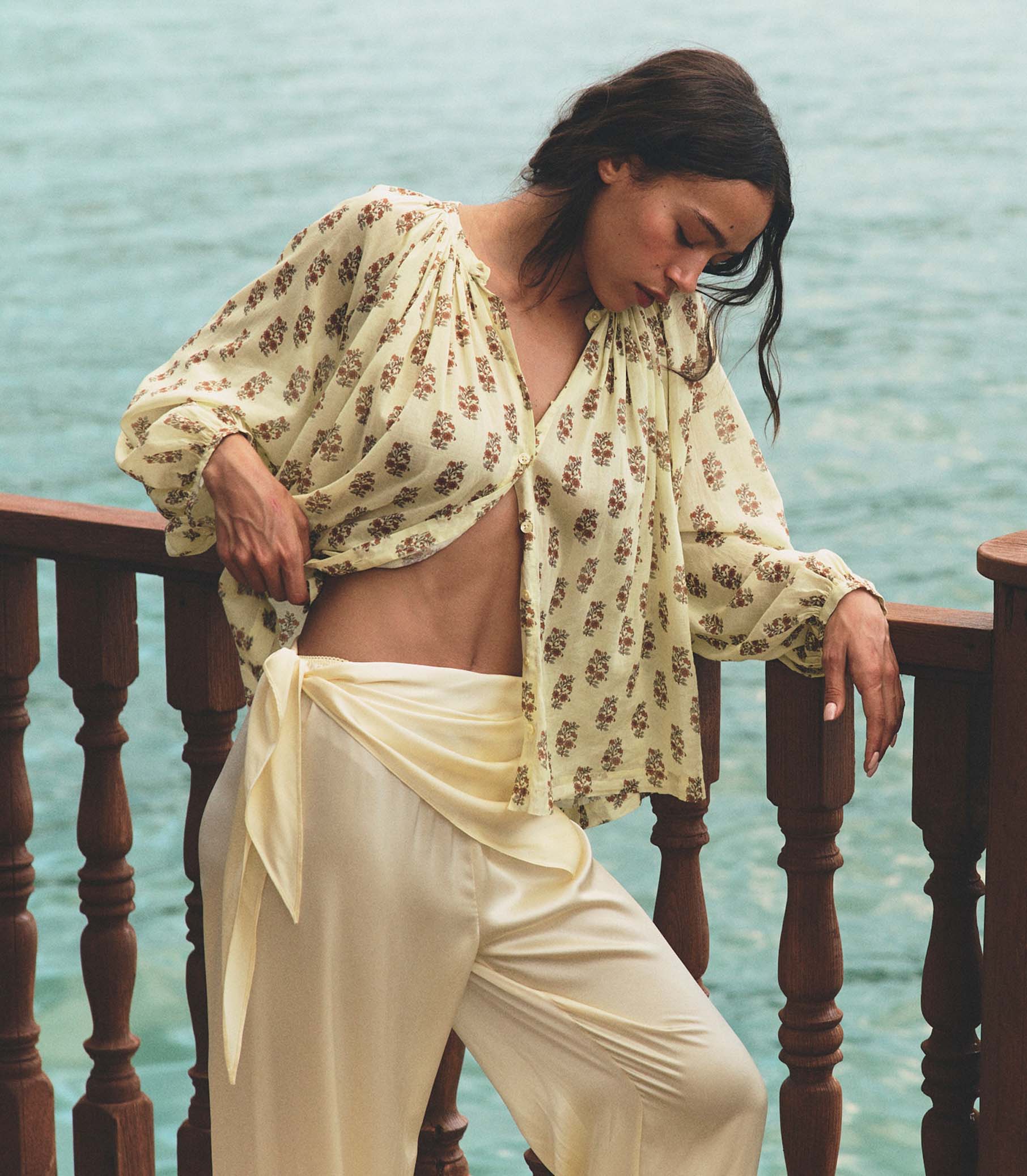 LAVON SCARF PANT -- VANILLA view 4
