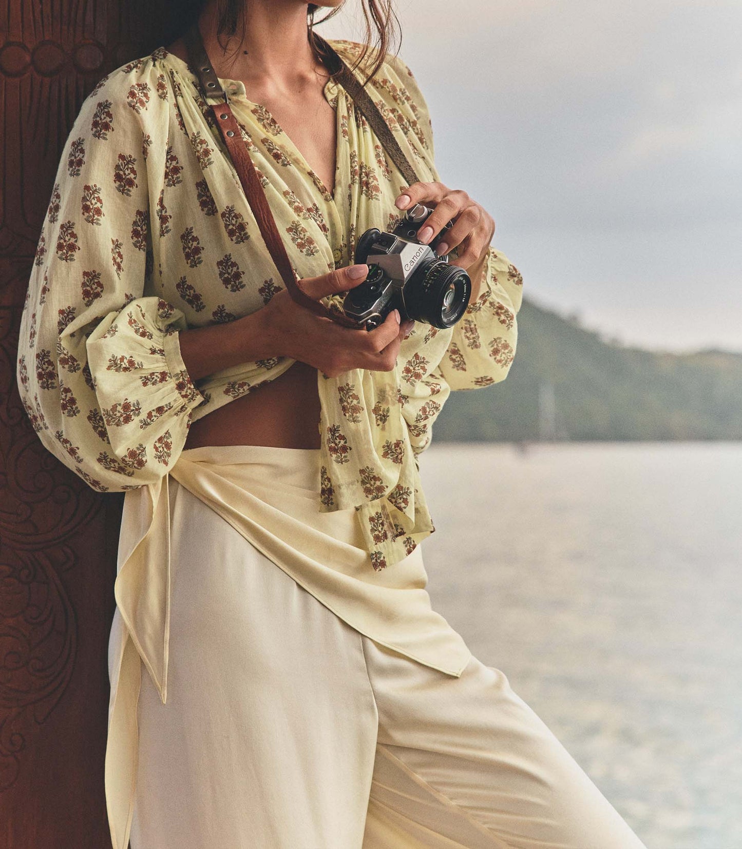 LAVON SCARF PANT -- VANILLA