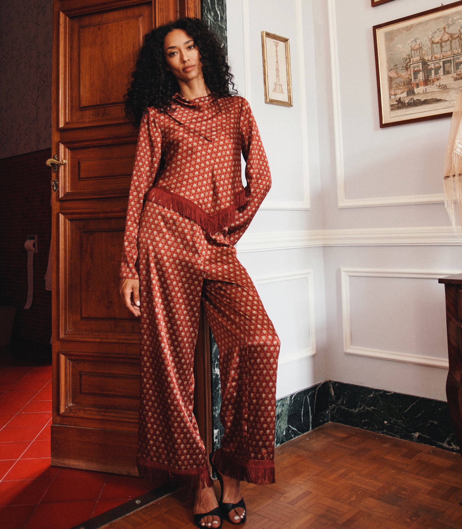 LAVON FRINGE PANT -- SAN SEBASTIAN FOULARD view 6
