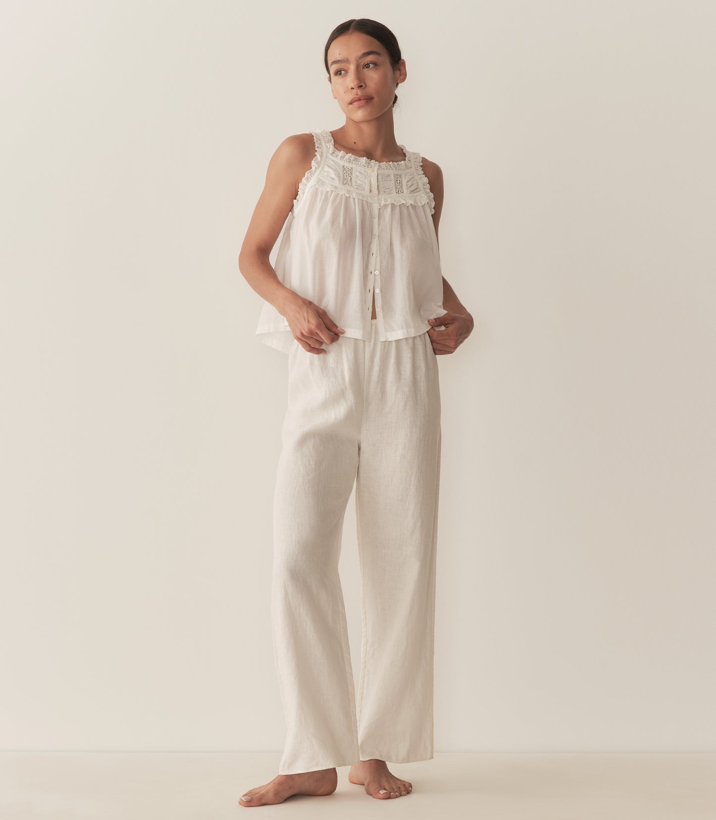 LAVON LINEN PANT -- SALT