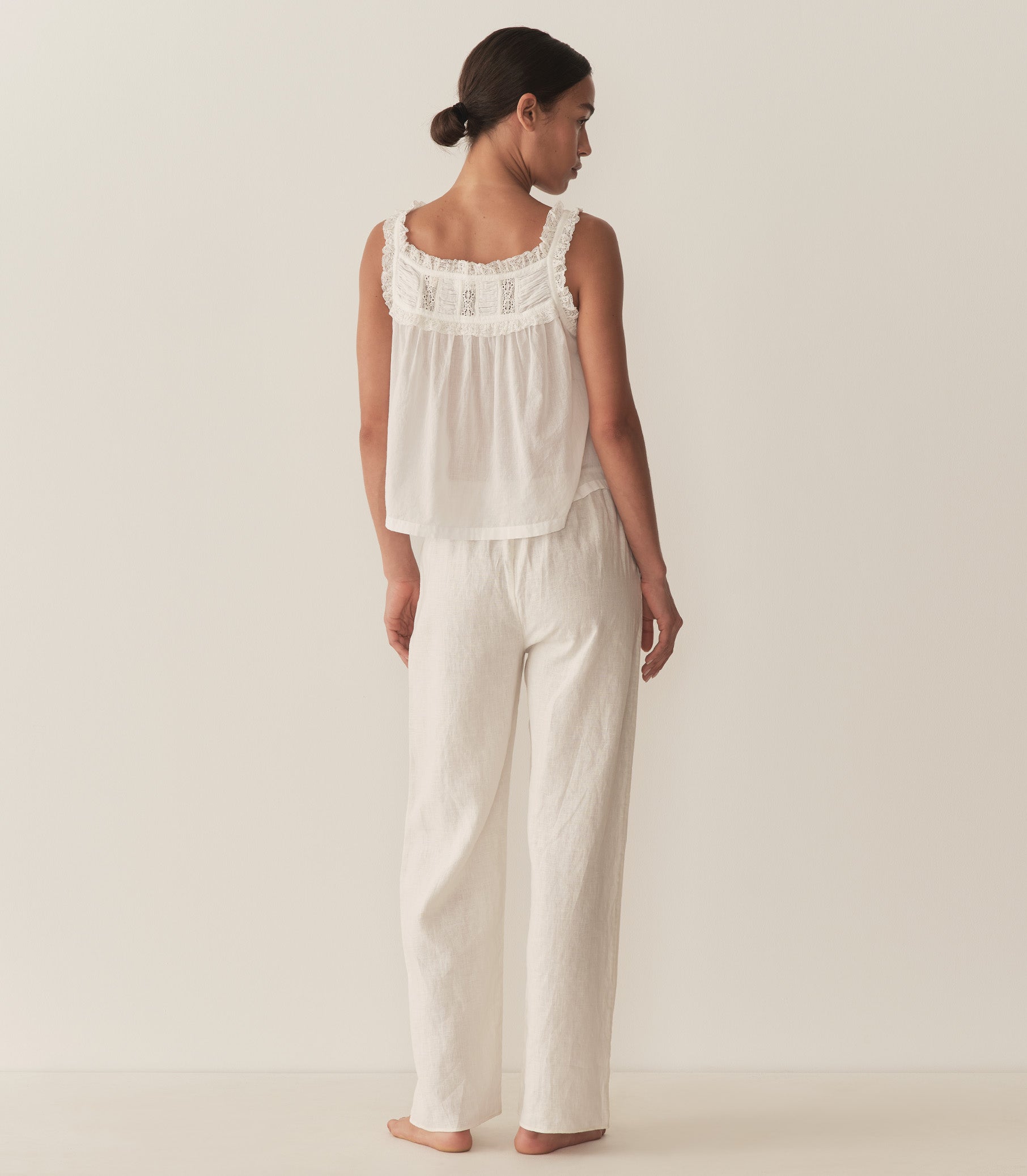 LAVON LINEN PANT -- SALT view 5