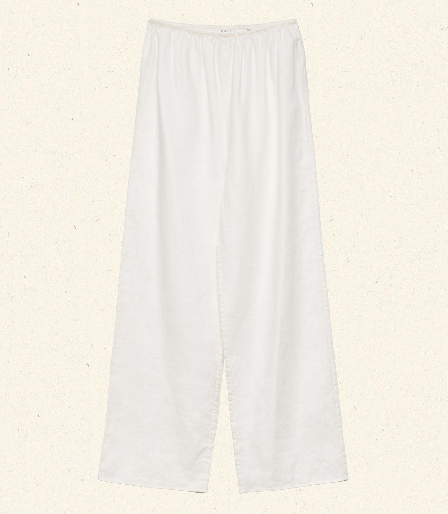 LAVON LINEN PANT -- SALT view 6