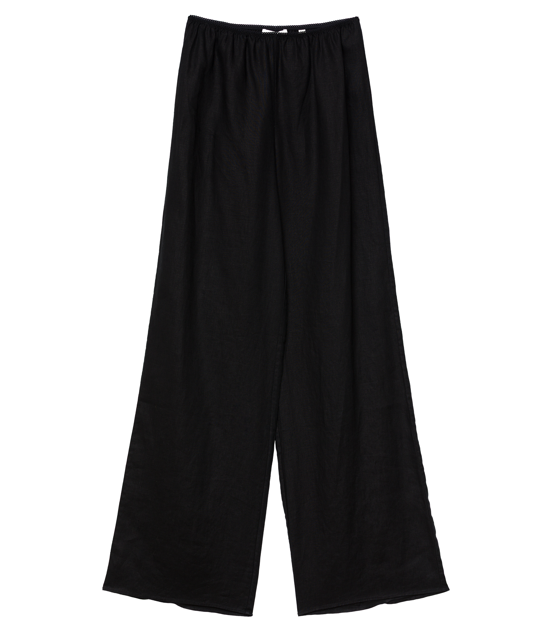 LAVON LINEN PANT -- BLACK view 6
