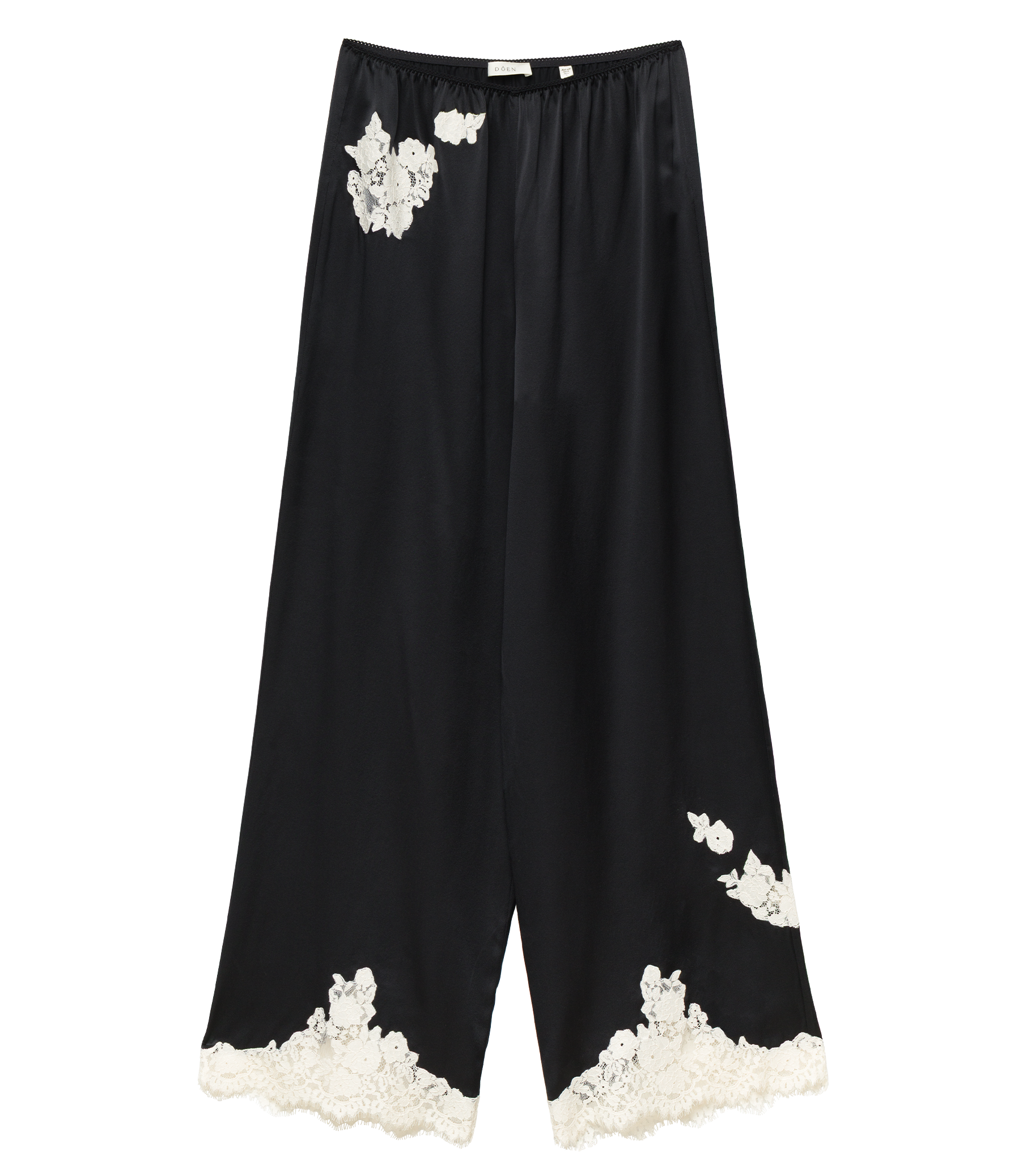 LAVON PANT -- BLACK WITH CANDLELIGHT LACE view 7
