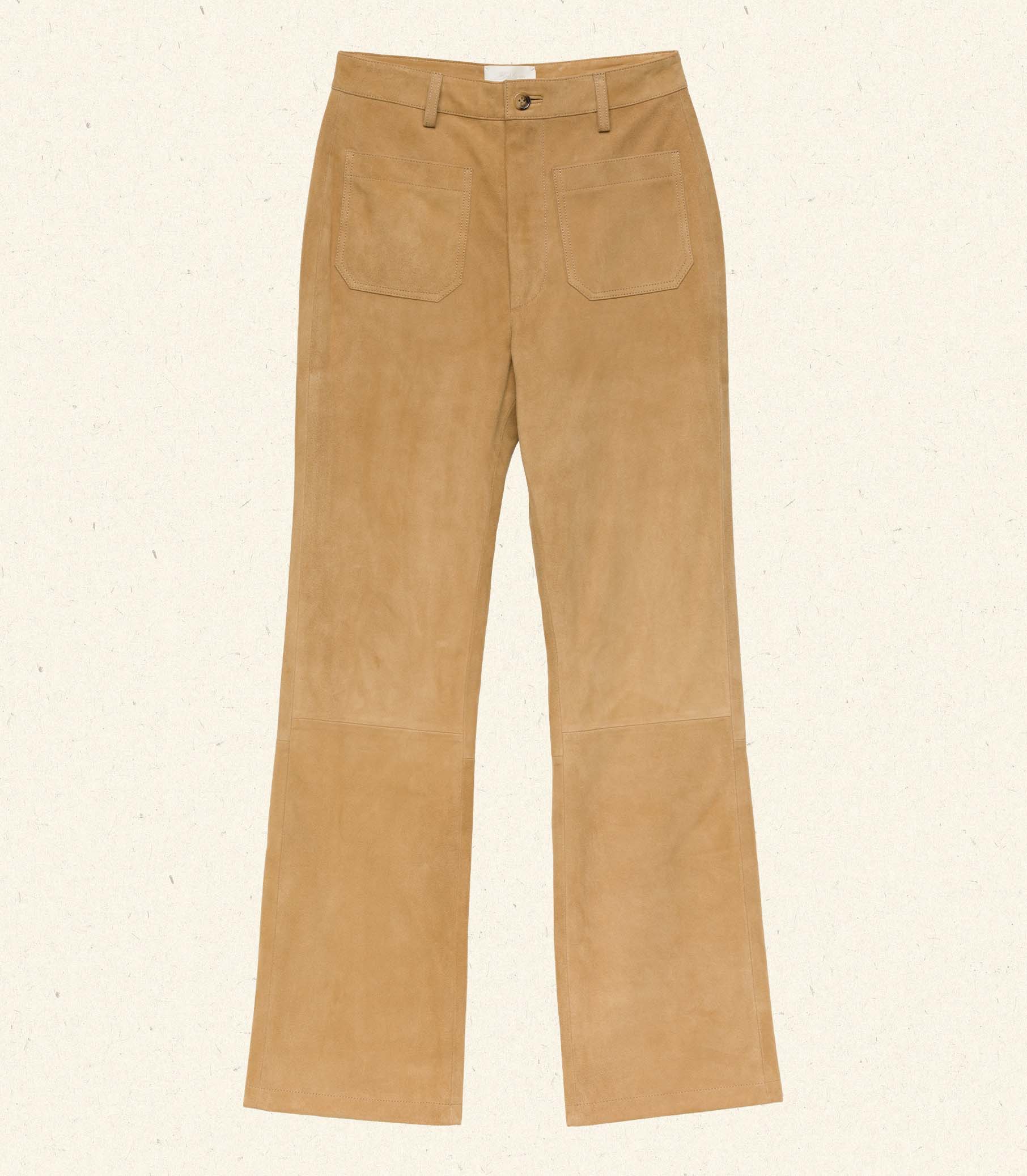 LEAH SUEDE PANT -- STAG view 5