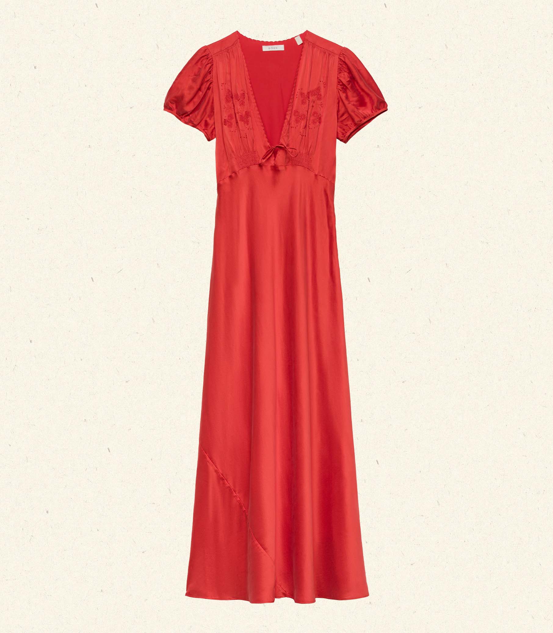 LEANA DRESS -- FIERY CORAL view 7