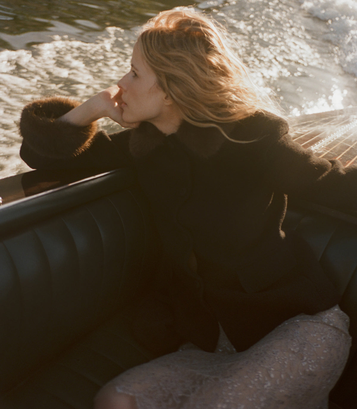 LENNON FUR JACKET -- BLACK view 3
