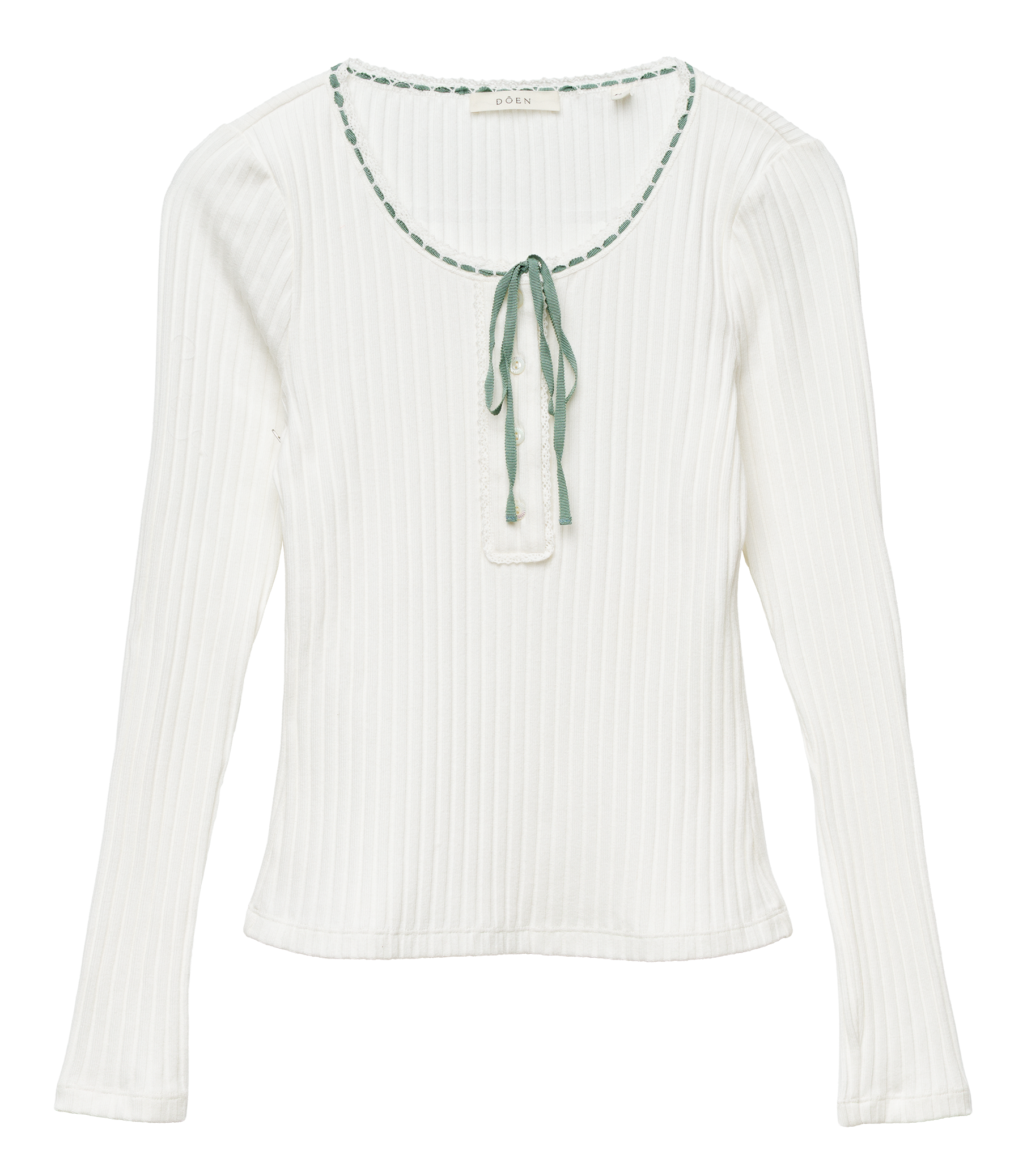 LIDIE TEE -- SALT WITH CLOUD BLUE RIBBON view 7
