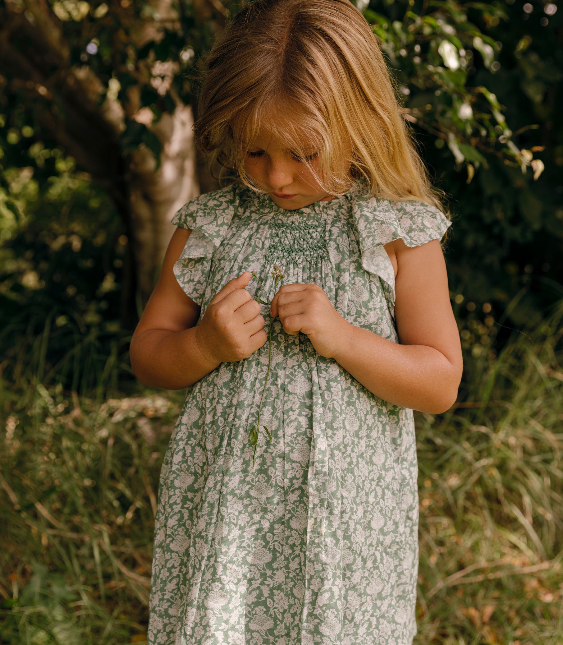 LIESEL DRESS -- PERIDOT TEA FLORAL view 5
