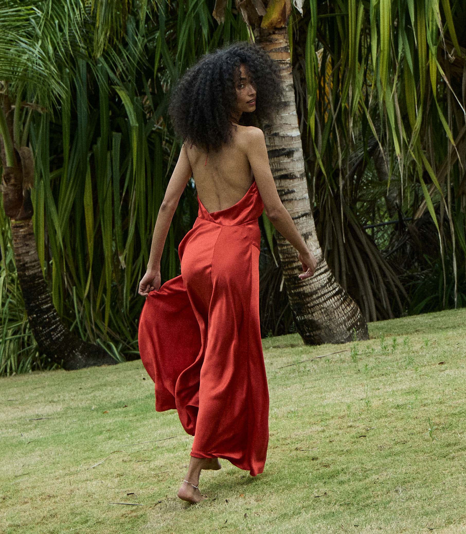 LILAIA DRESS -- FIERY CORAL view 6