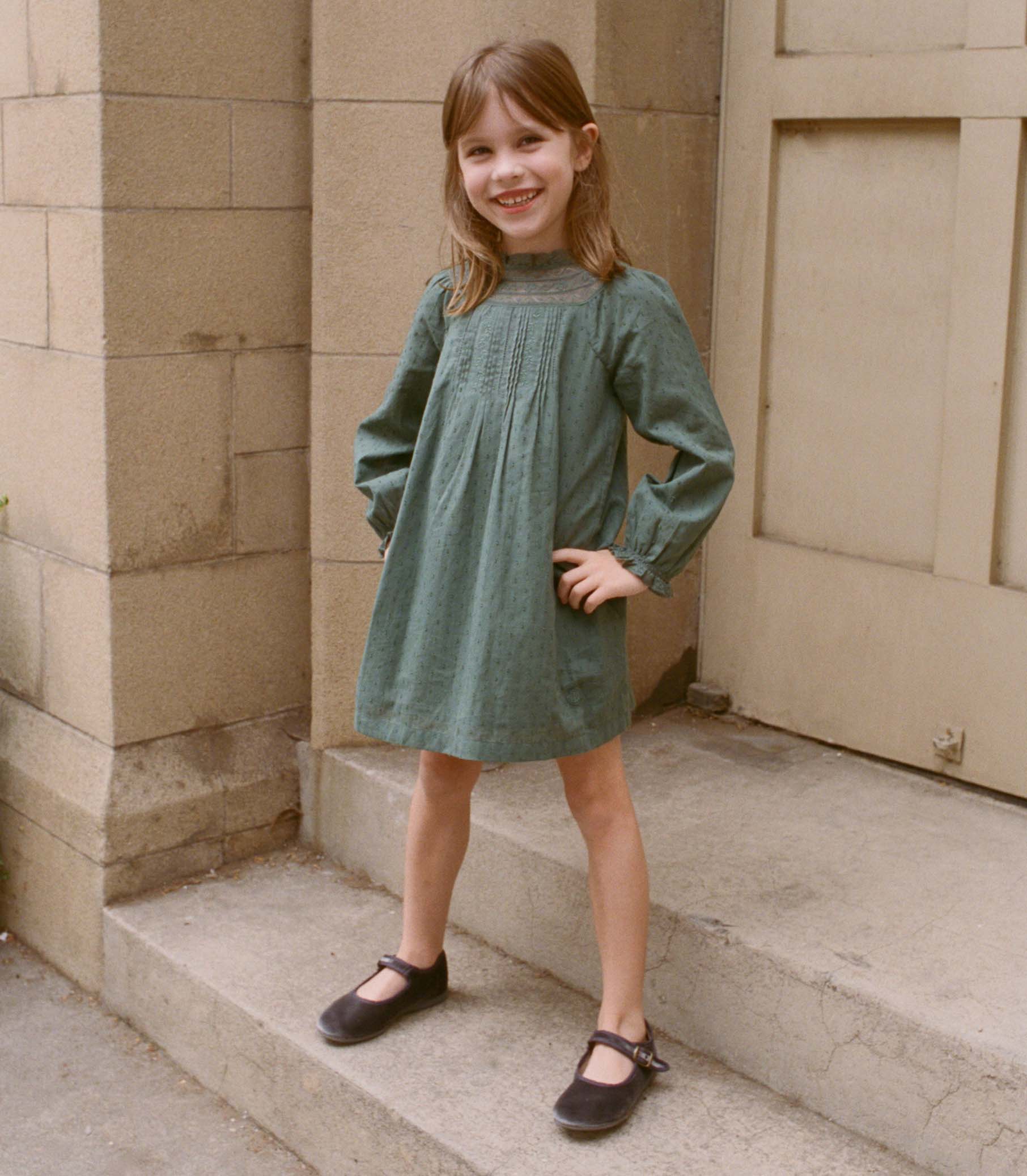 LILIA DRESS -- DUSTY PINE view 4