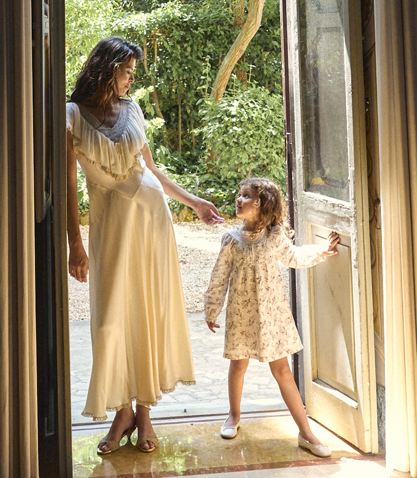 LILIA DRESS -- CRÈME WINDSWEPT MEADOW