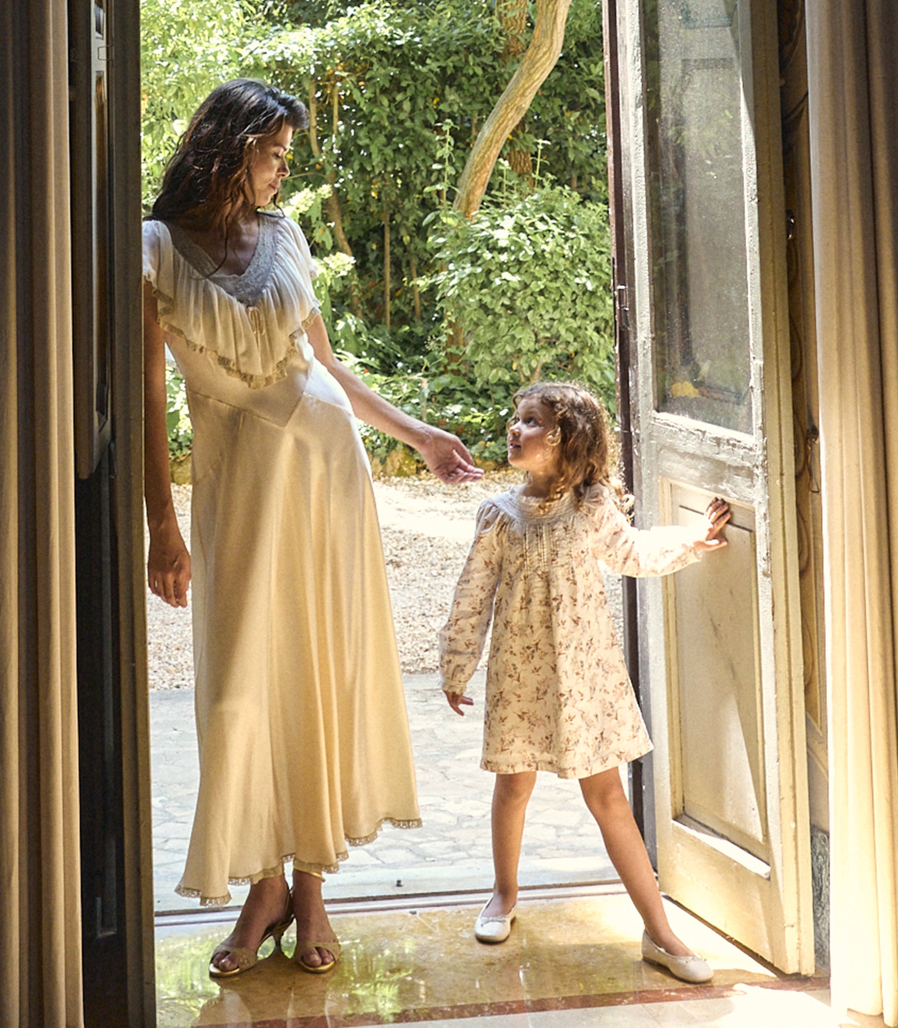 LILIA DRESS -- CRÈME WINDSWEPT MEADOW view 1
