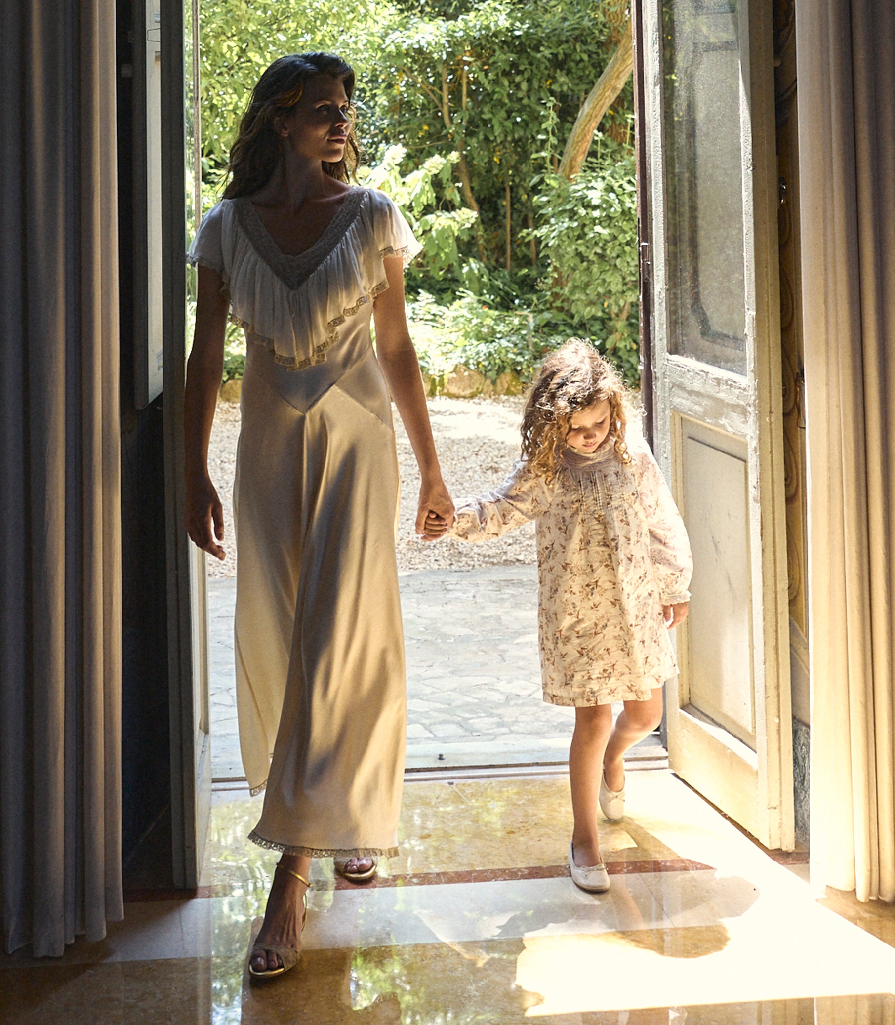 LILIA DRESS -- CRÈME WINDSWEPT MEADOW view 3
