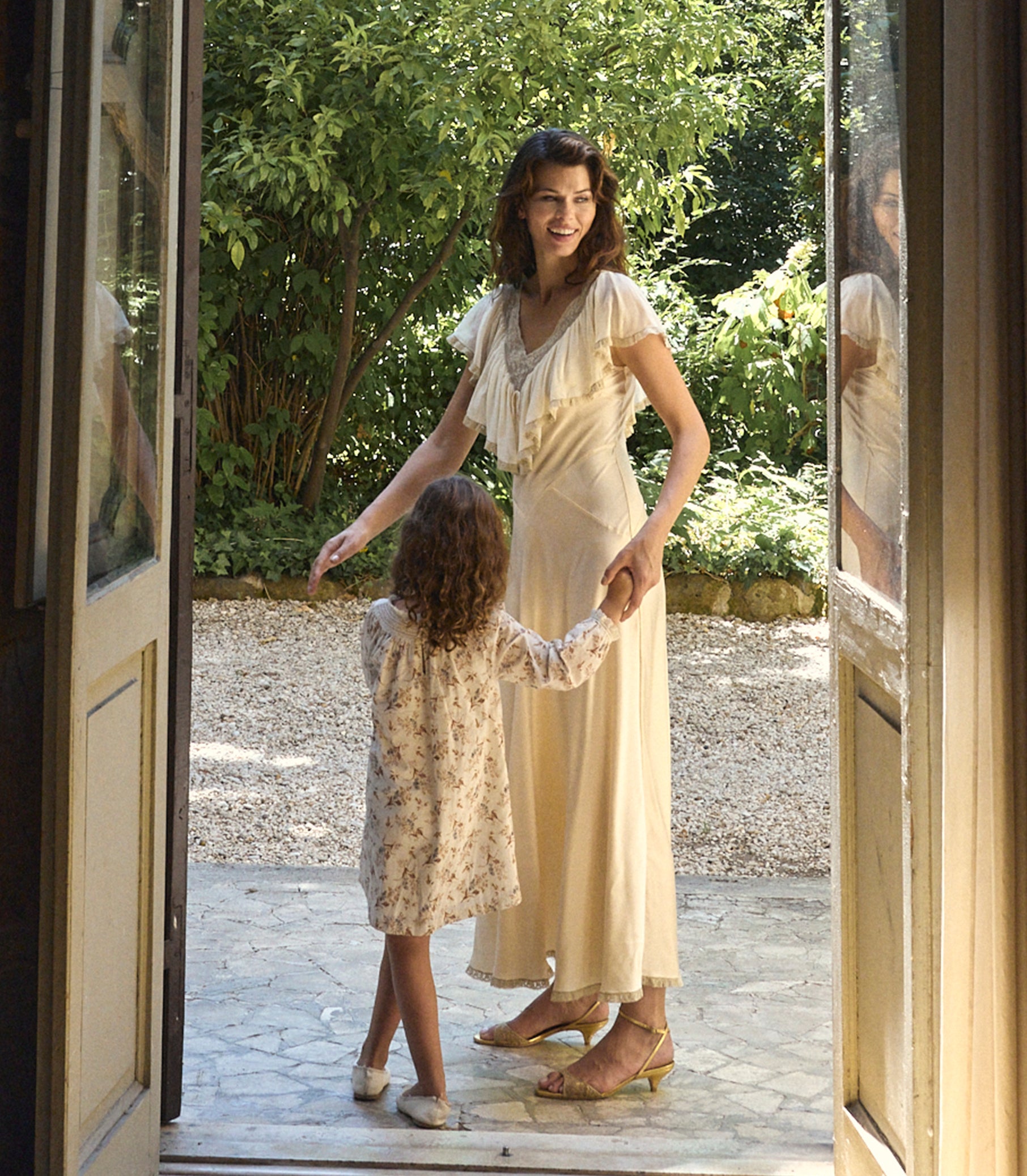 LILIA DRESS -- CRÈME WINDSWEPT MEADOW view 7
