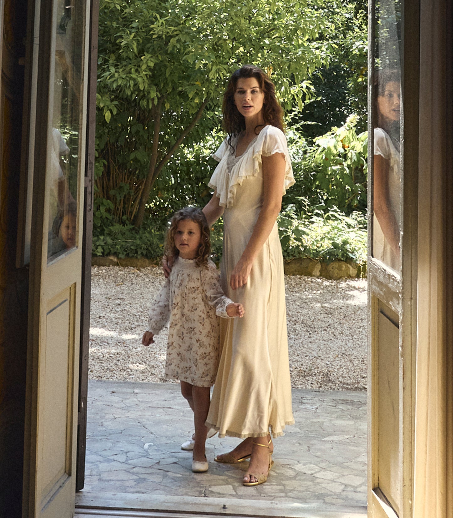 LILIA DRESS -- CRÈME WINDSWEPT MEADOW