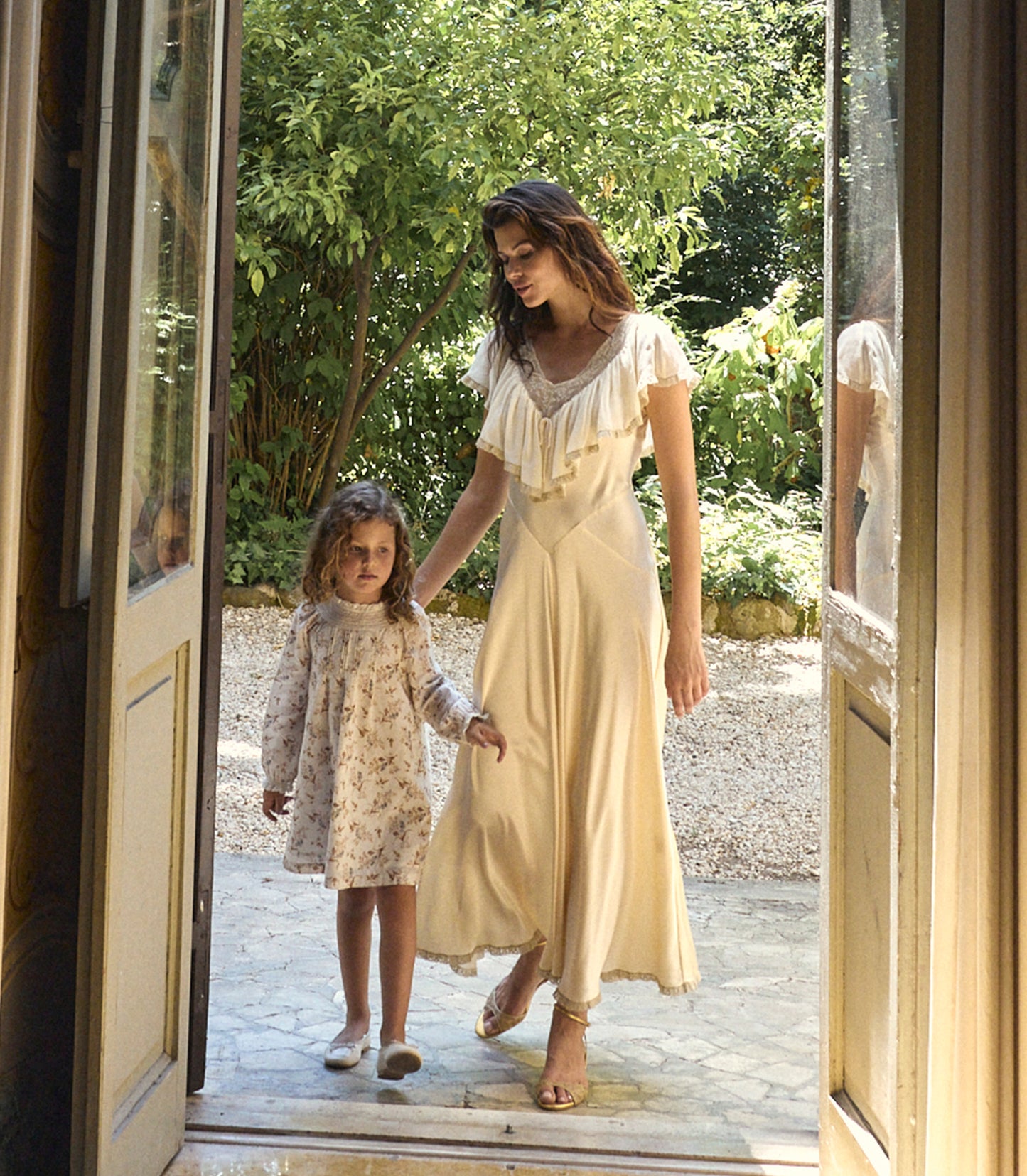 LILIA DRESS -- CRÈME WINDSWEPT MEADOW