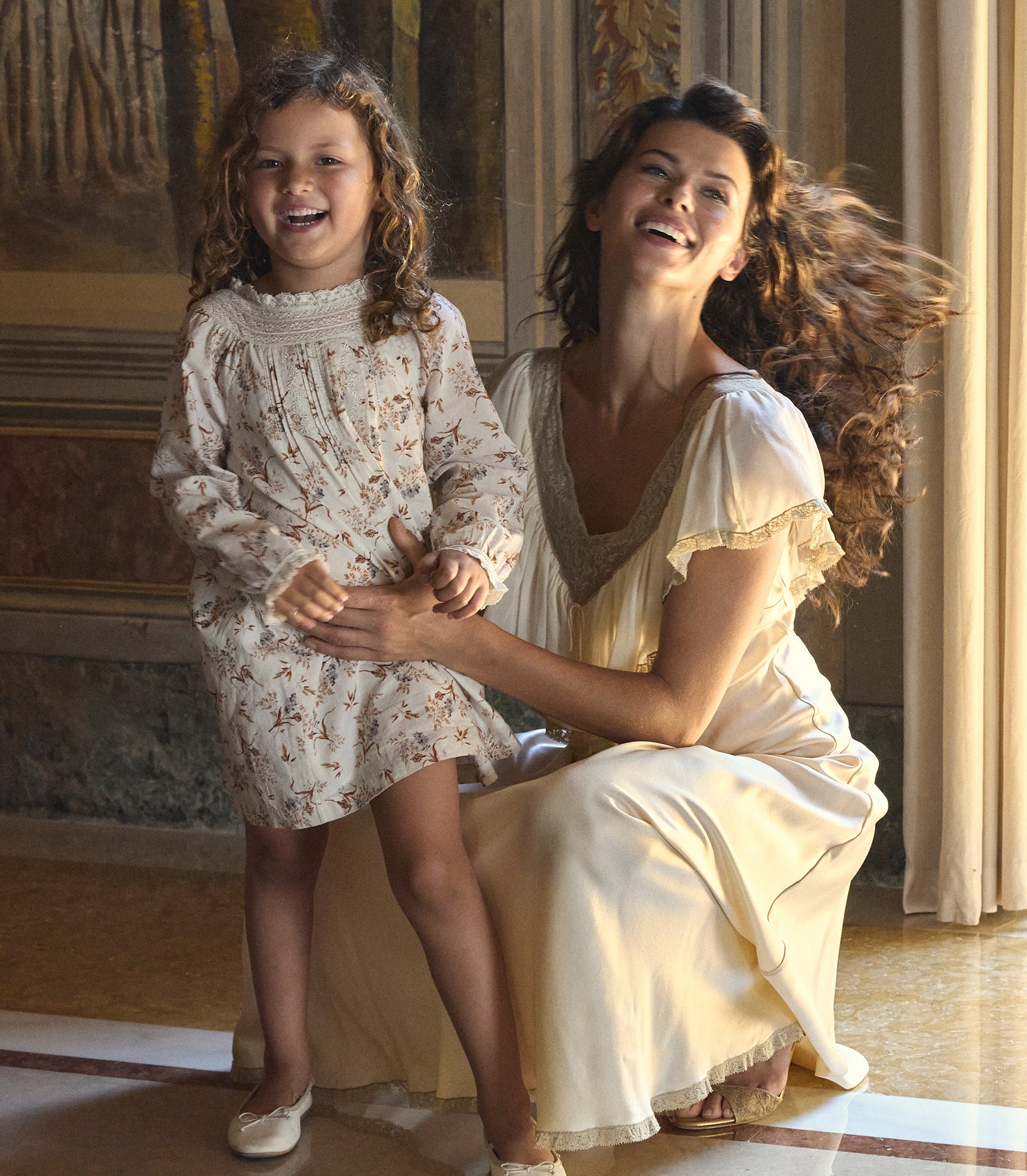 LILIA DRESS -- CRÈME WINDSWEPT MEADOW view 15
