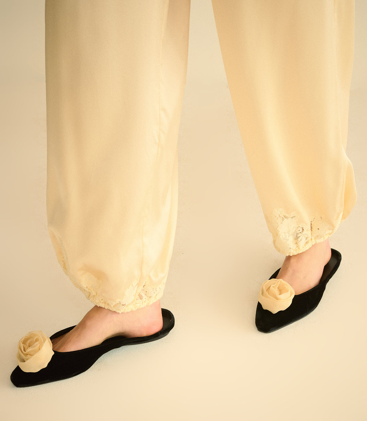 LILLIA SLIPPER -- BLACK VELVET view 3
