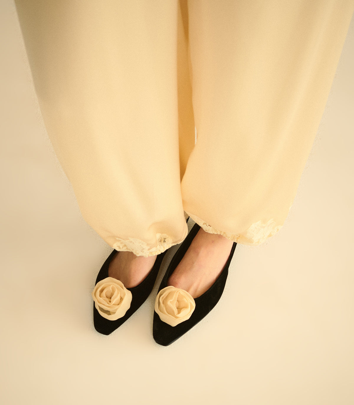 LILLIA SLIPPER -- BLACK VELVET view 4
