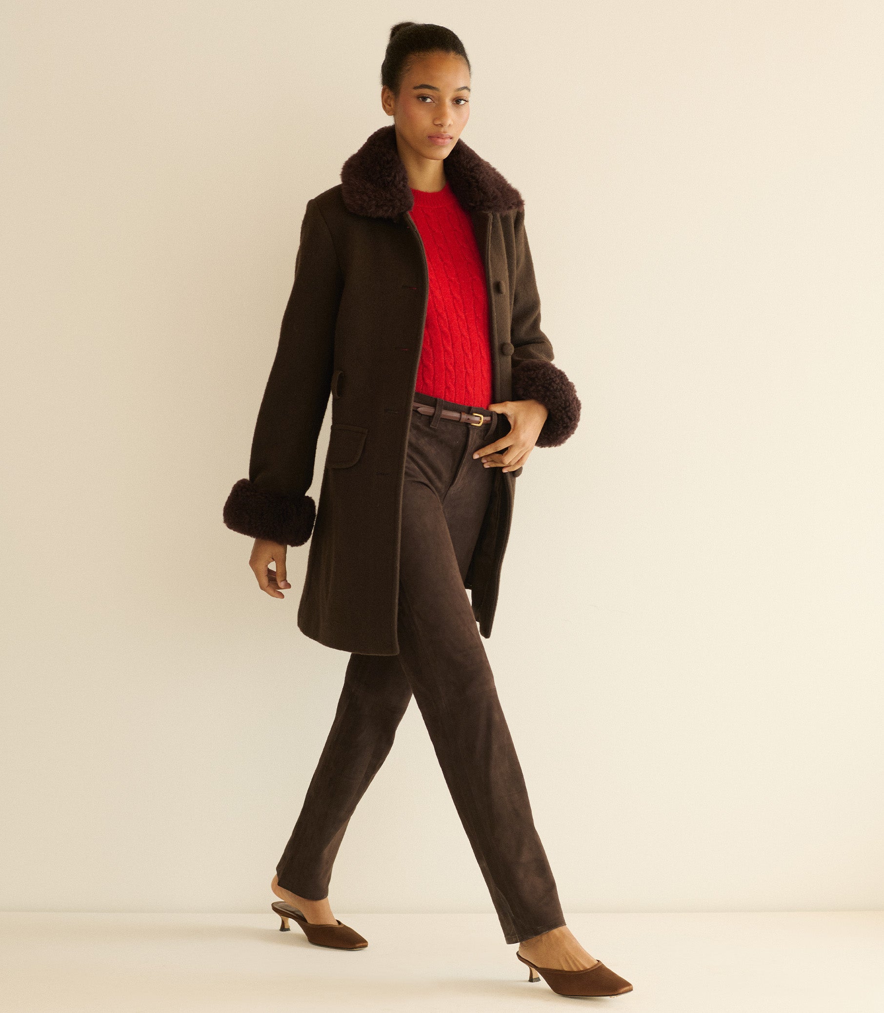 LINDON SWEATER -- CERISE view 5