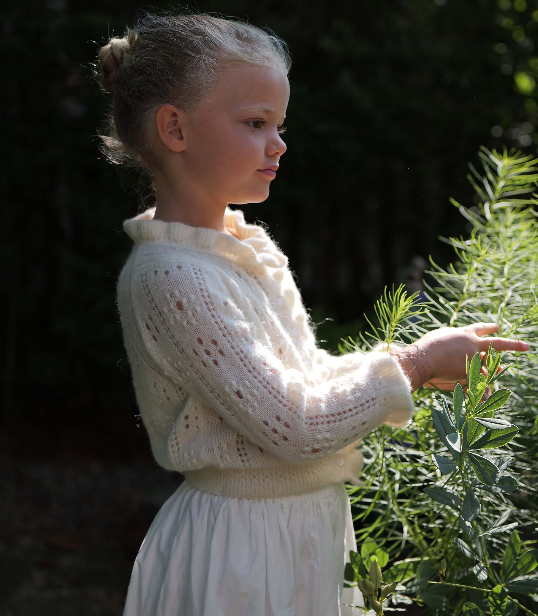 LITTLE CLAUDIE CARDIGAN -- IVORY view 3