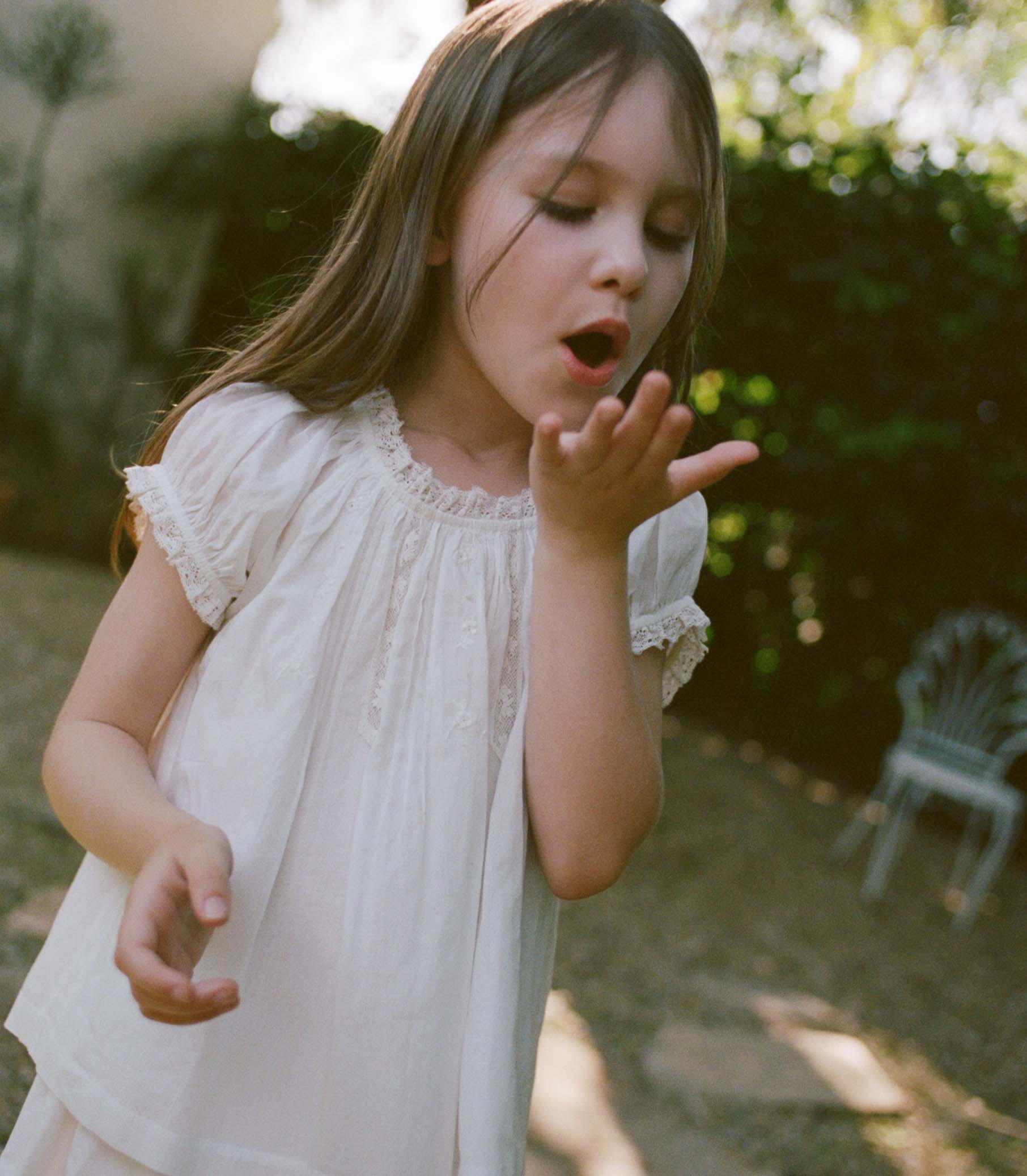 Amica kids COUTURE FLEAR SLEEVES TOP Little Frederica Top - Salt