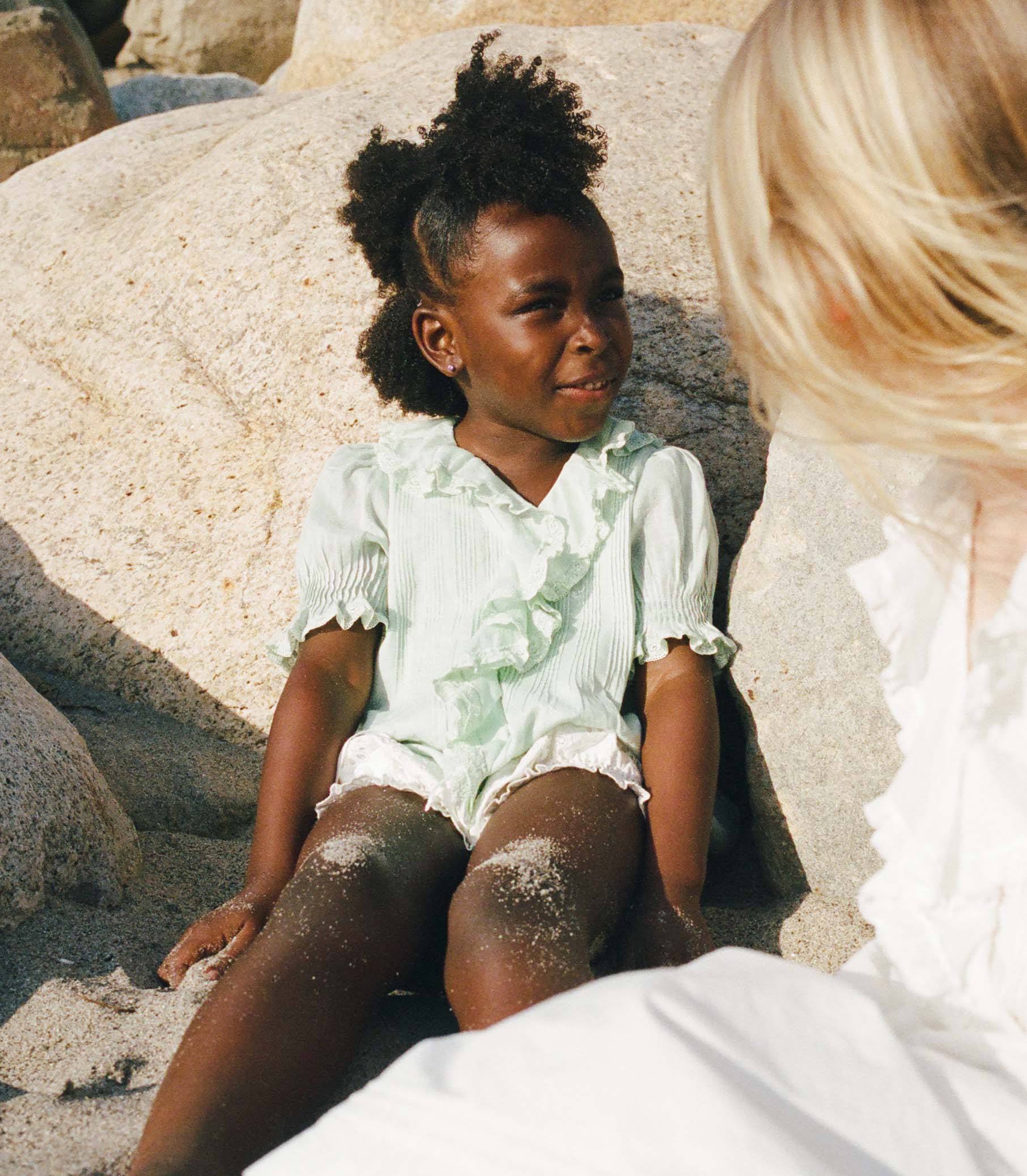 LITTLE HENRI TOP -- SEAFOAM view 2
